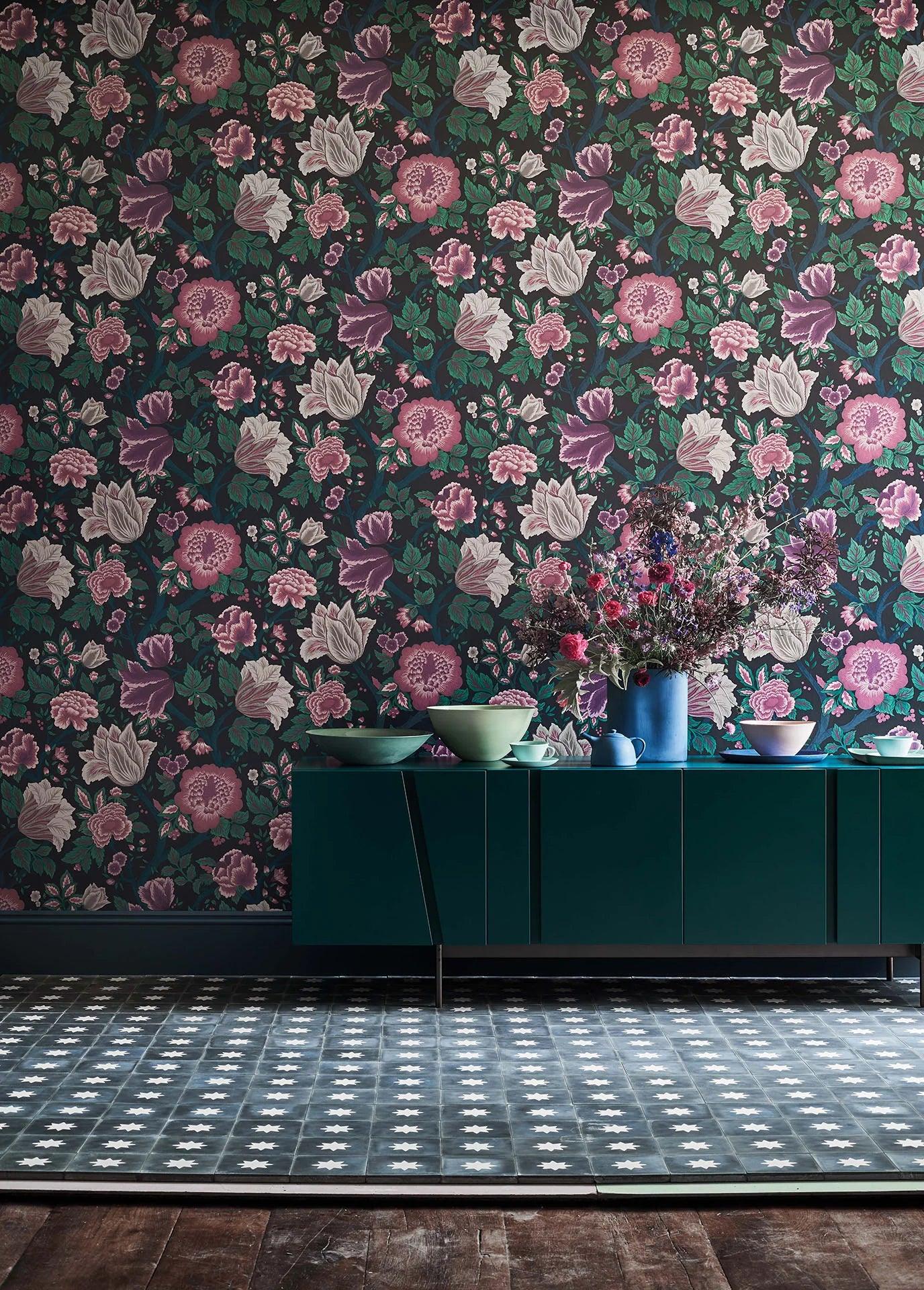 Tapeta THE PEARWOOD COLLECTION - Midsummer Bloom fioletowy Cole & Son    Eye on Design