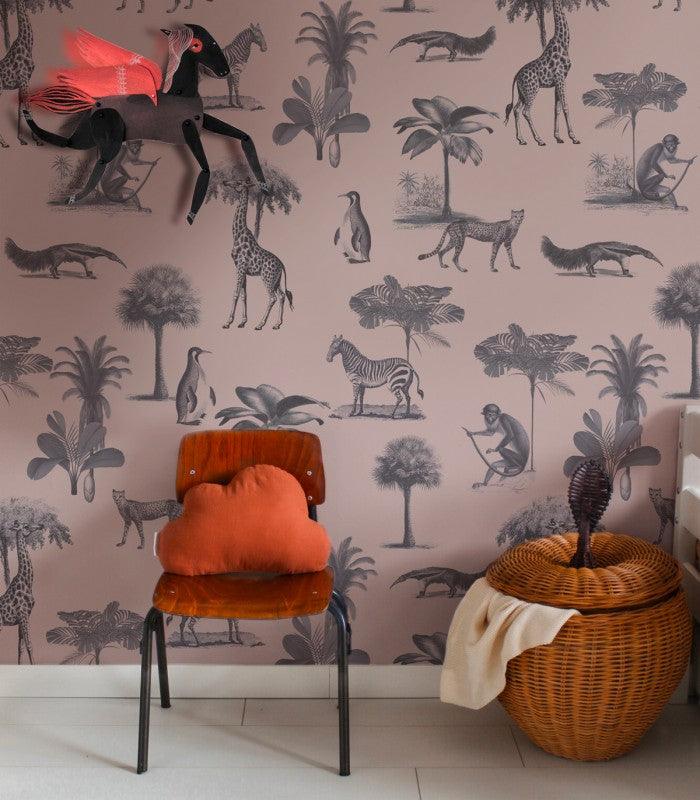Tapeta VINTAGE ANIMALS purpura Wallcolors    Eye on Design