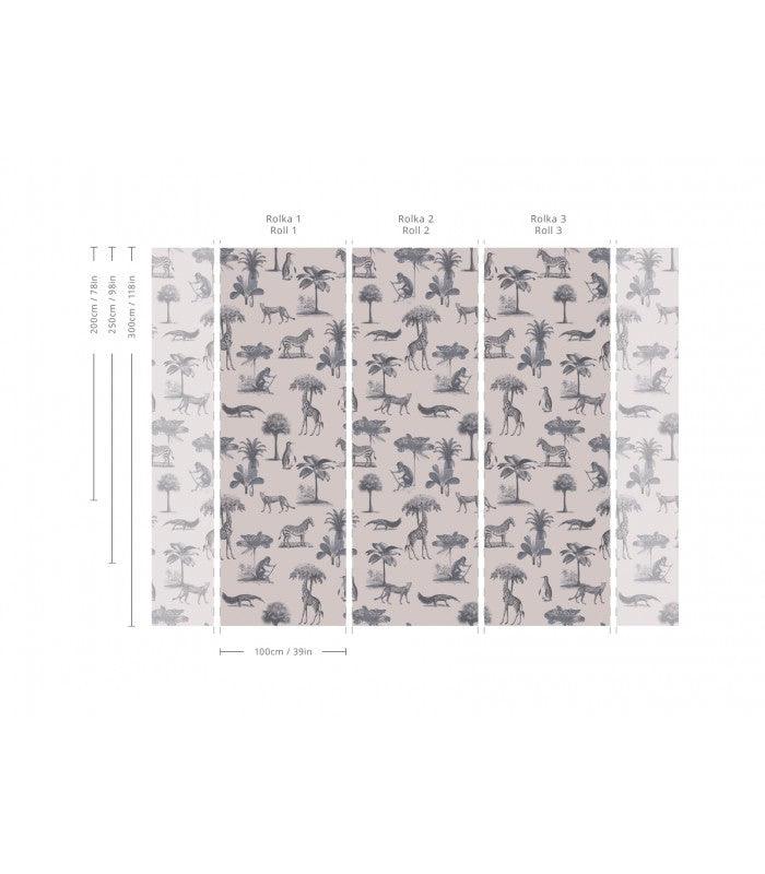 Tapeta VINTAGE ANIMALS purpura Wallcolors    Eye on Design