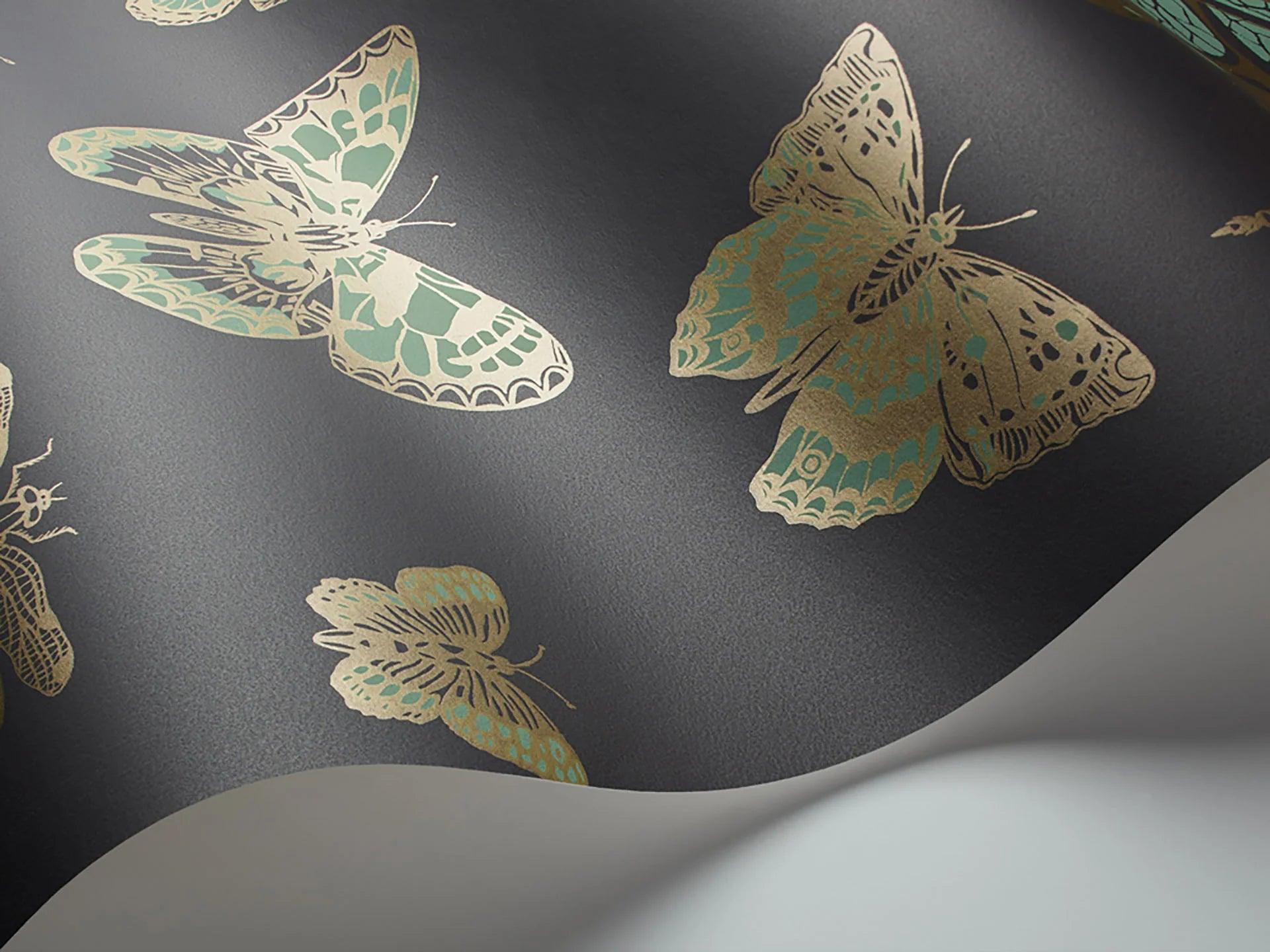 Tapeta WHIMSICAL - Butterflies & Dragonflies czarny Cole & Son    Eye on Design