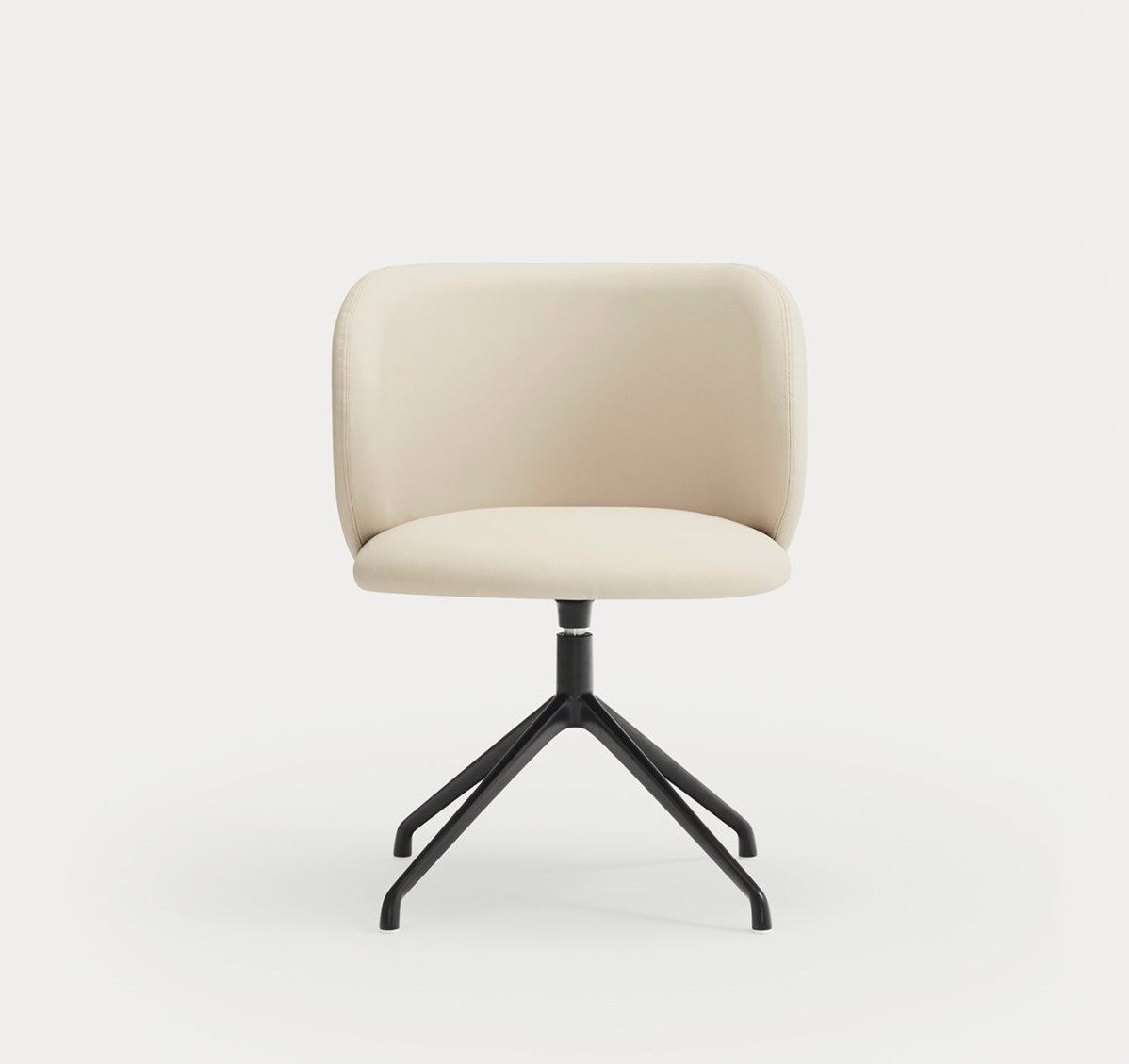Krzesło obrotowe MOGI beżowa ekoskóra z czarną podstawą Teulat    Eye on Design