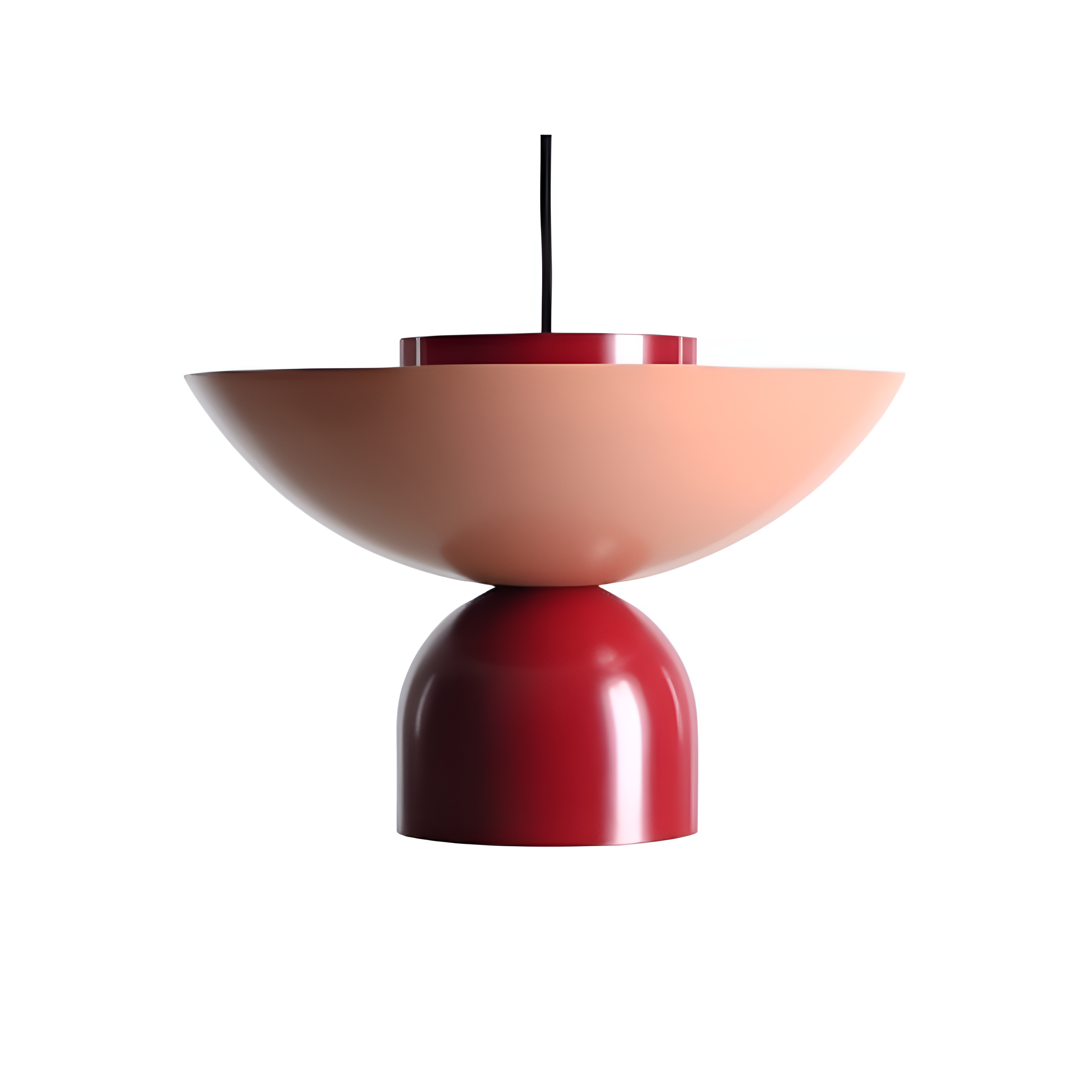 Lampa wisząca ILIA koralowy z czerwonym