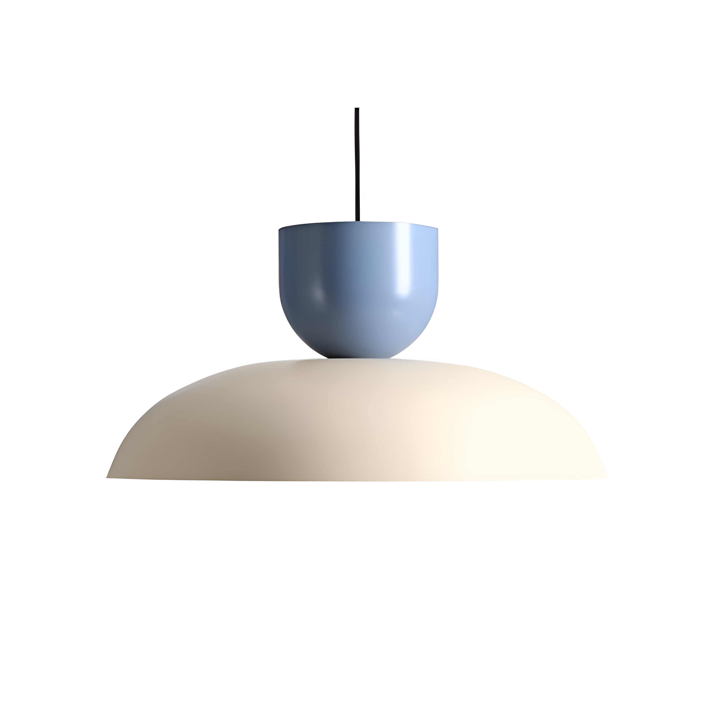 Lampa wisząca ELLA kremowy z niebieskim