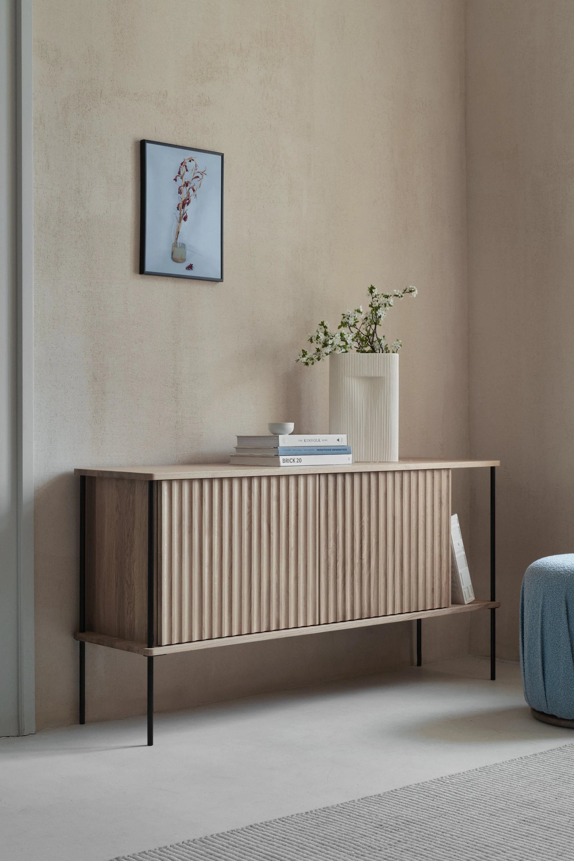 MAYA Chest of Drawers in Bleached Oak Wood