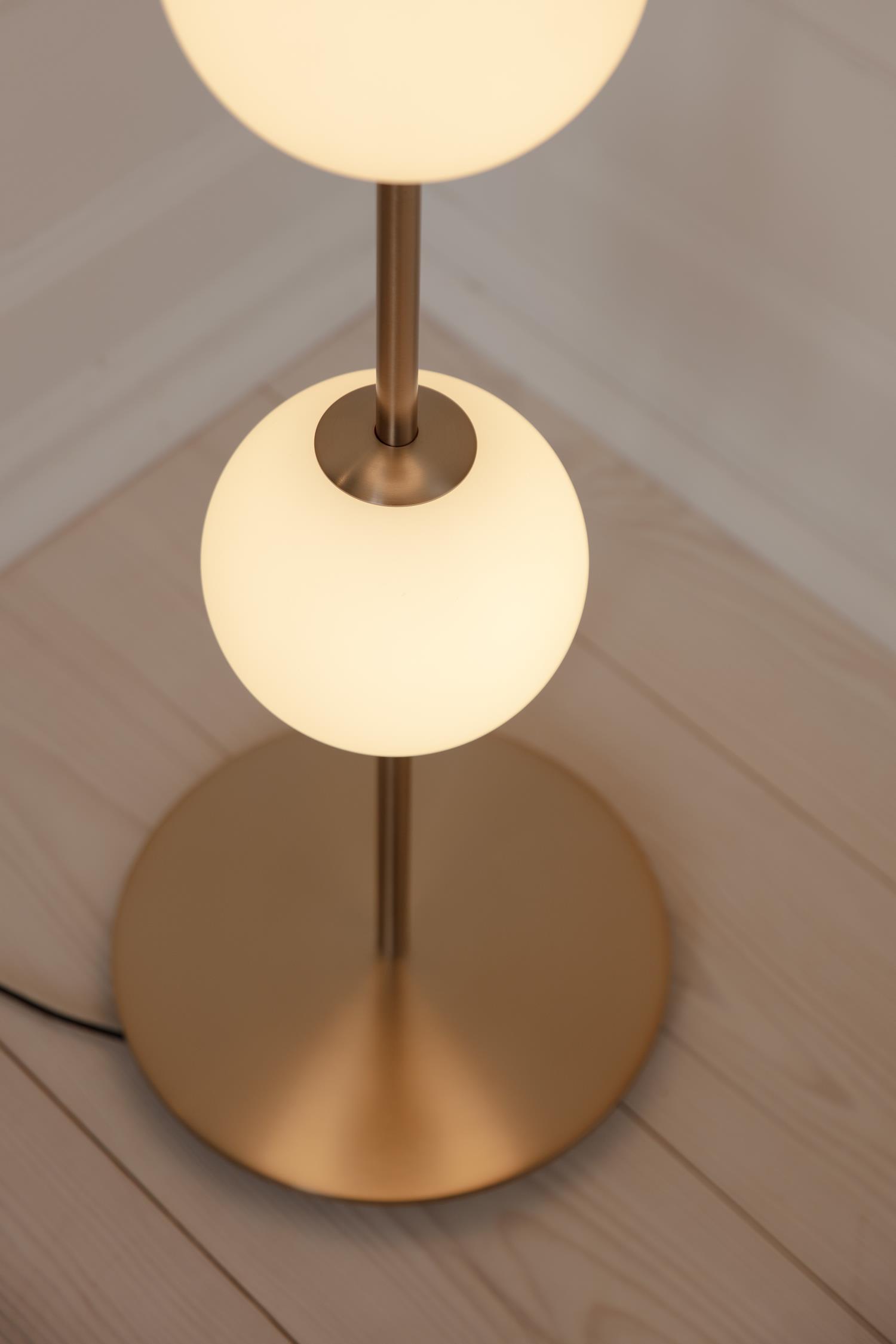 Lampa podłogowa AUDREY biały ze złotą wstawką