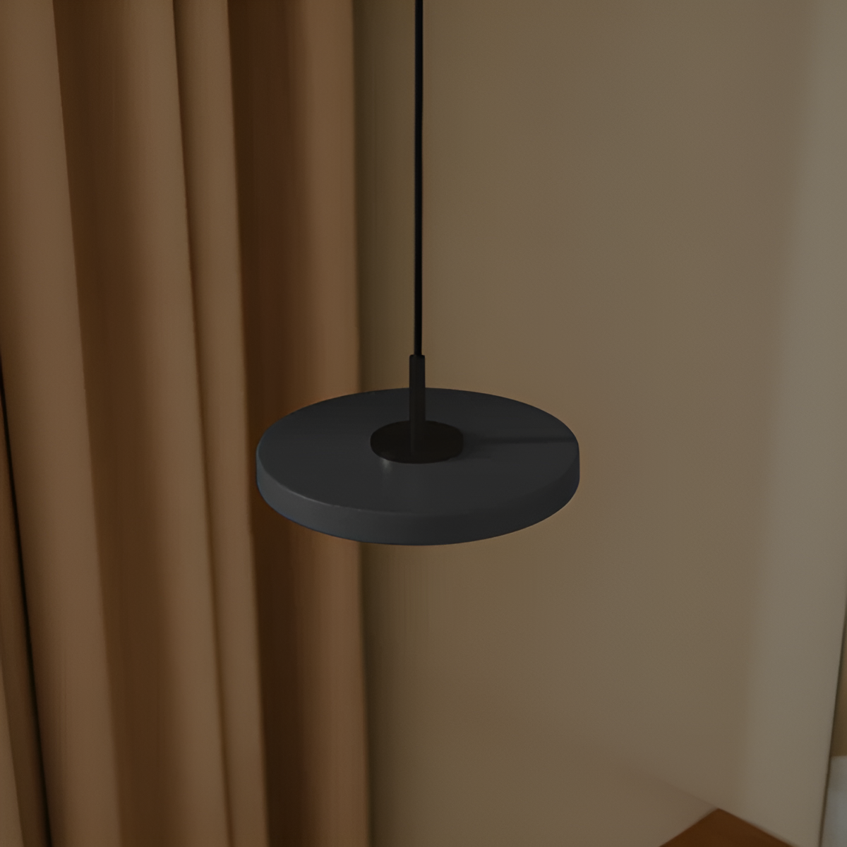 Lampa wisząca ASTERIA MICRO antracytowy z czarną wstawką