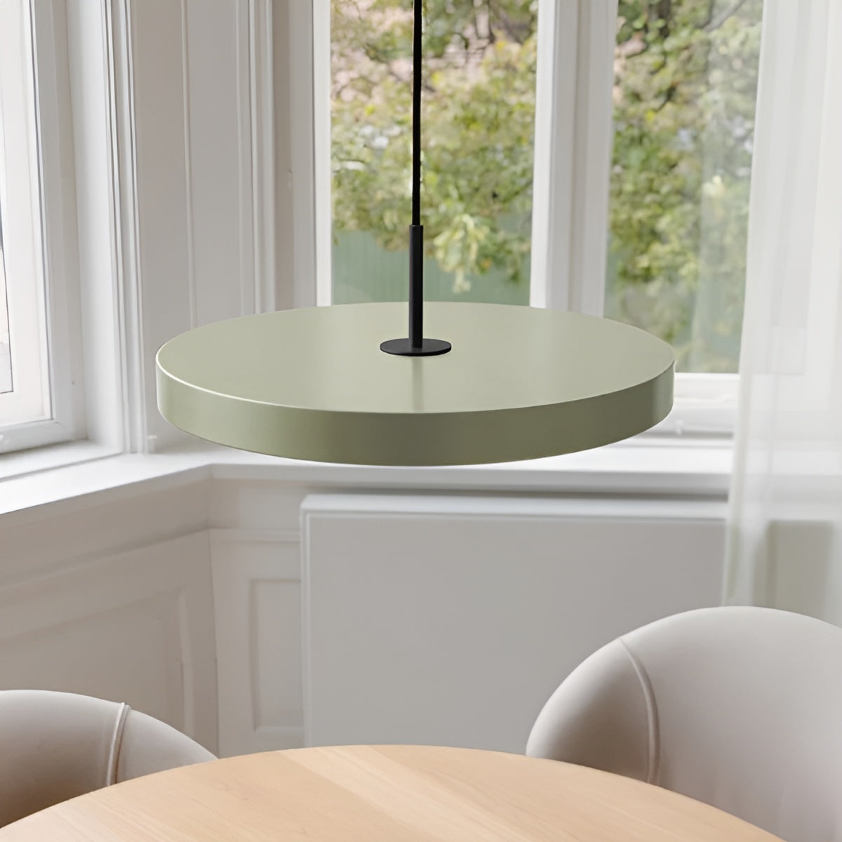 Lampa wisząca ASTERIA PLUS oliwkowy z czarną wstawką