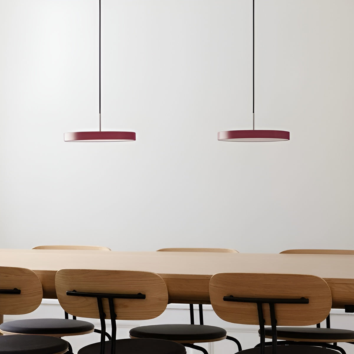 Lampa wisząca ASTERIA PLUS bordowy ze srebrną wstawką