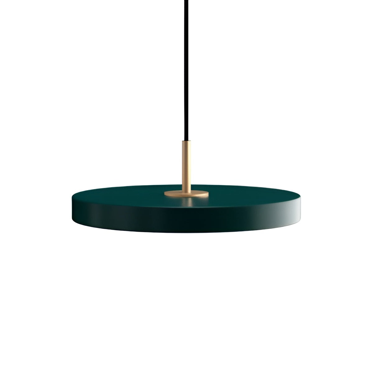 Lampa wisząca ASTERIA PLUS ciemnozielony ze złotą wstawką