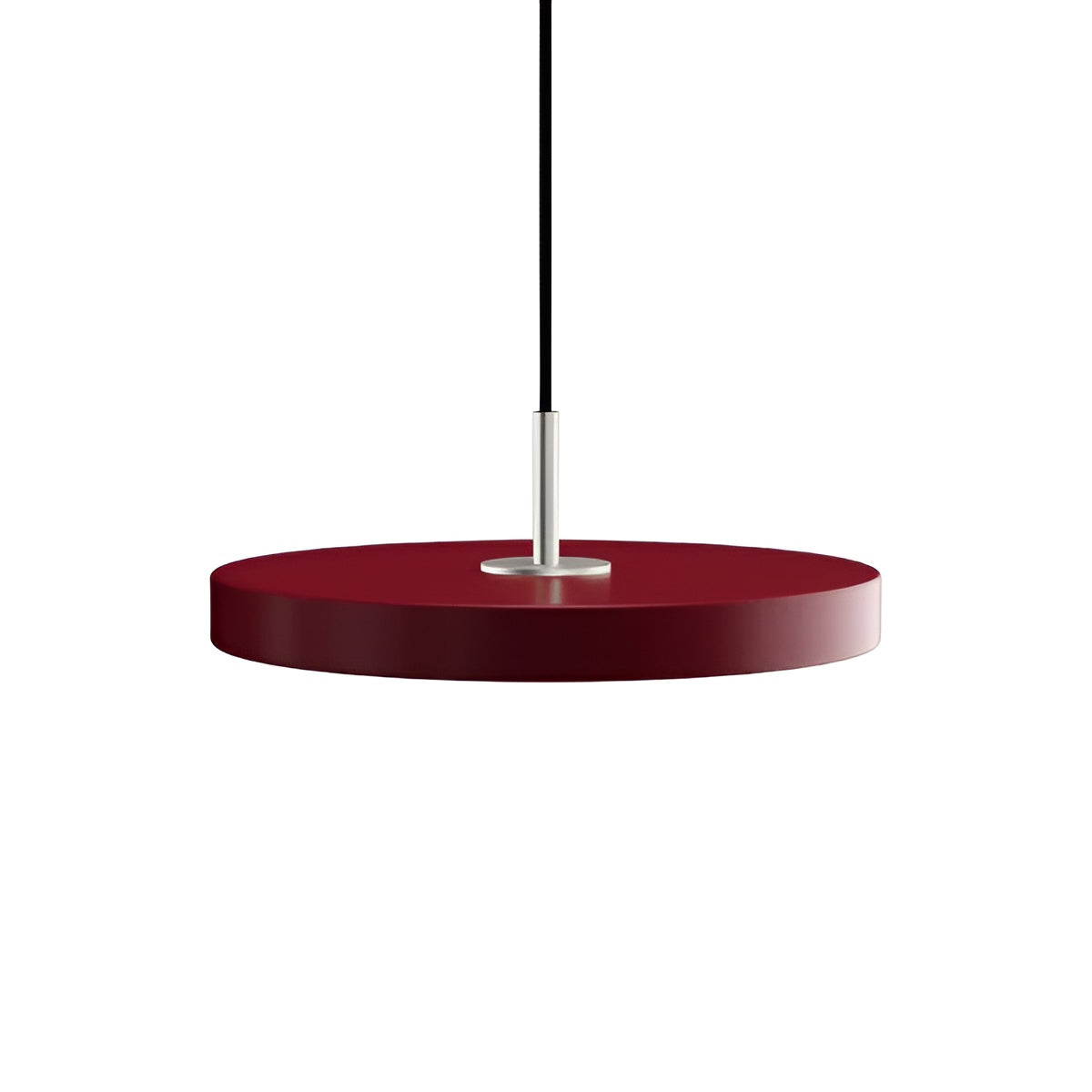Lampa wisząca ASTERIA PLUS bordowy ze srebrną wstawką