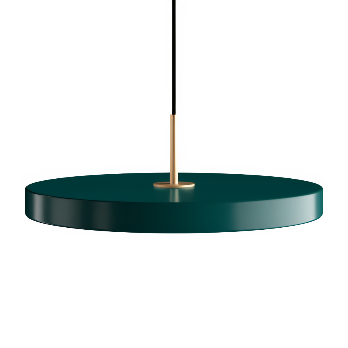 Lampa wisząca ASTERIA PLUS ciemnozielony ze złotą wstawką