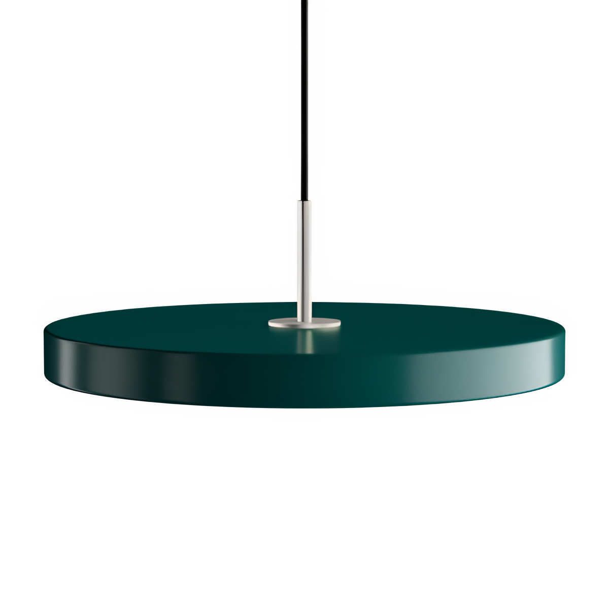 Lampa wisząca ASTERIA PLUS ciemnozielony ze srebrną wstawką