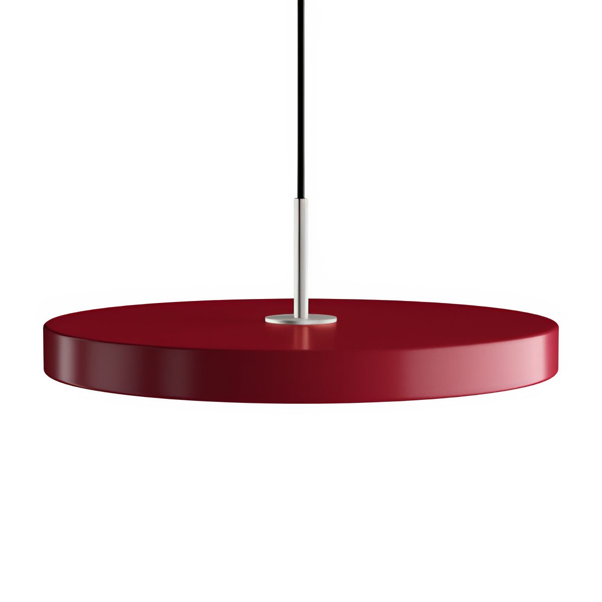 Lampa wisząca ASTERIA PLUS bordowy ze srebrną wstawką