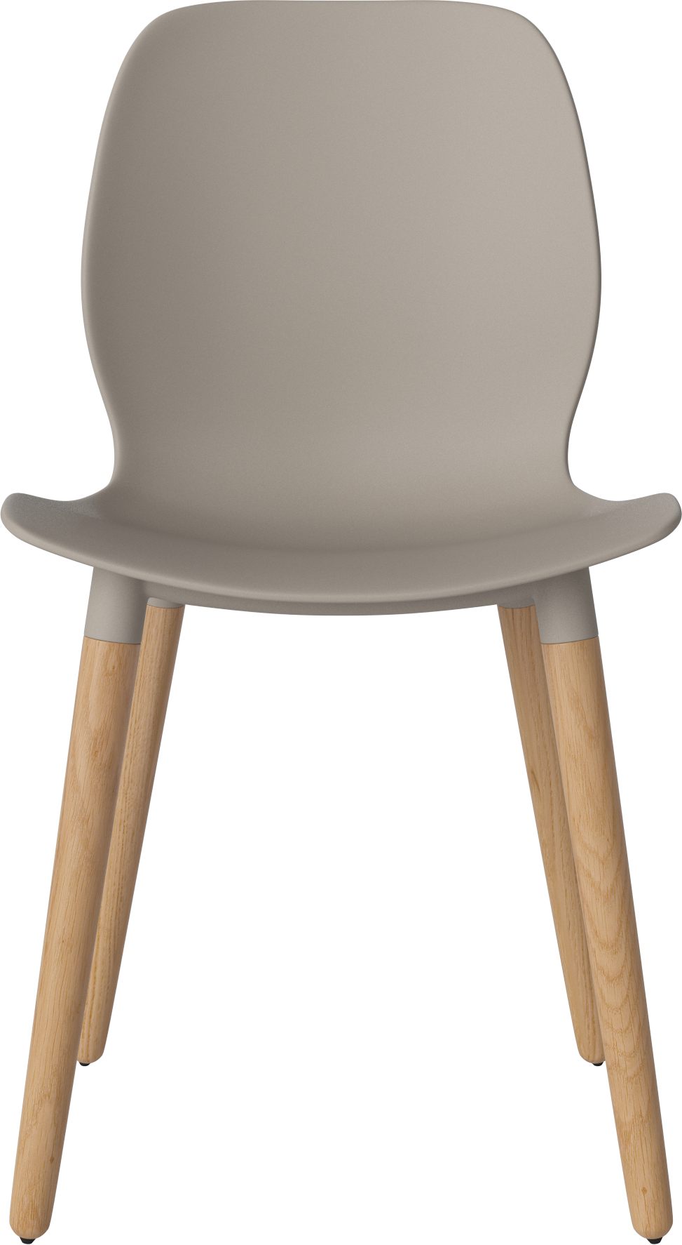 Seed beige chair with an oak base