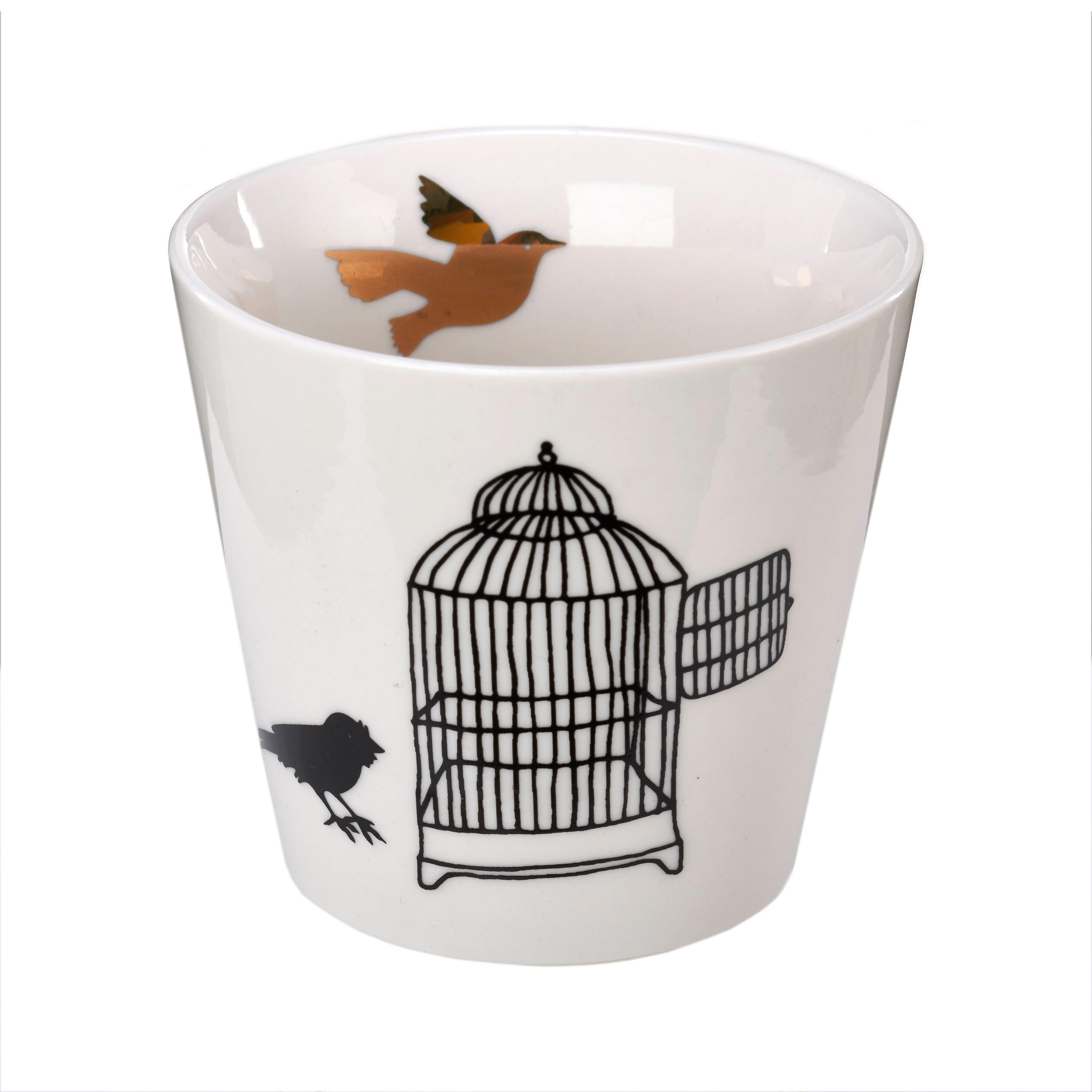 Zestaw kubków FREEDOM BIRDS biała porcelana Pols Potten    Eye on Design