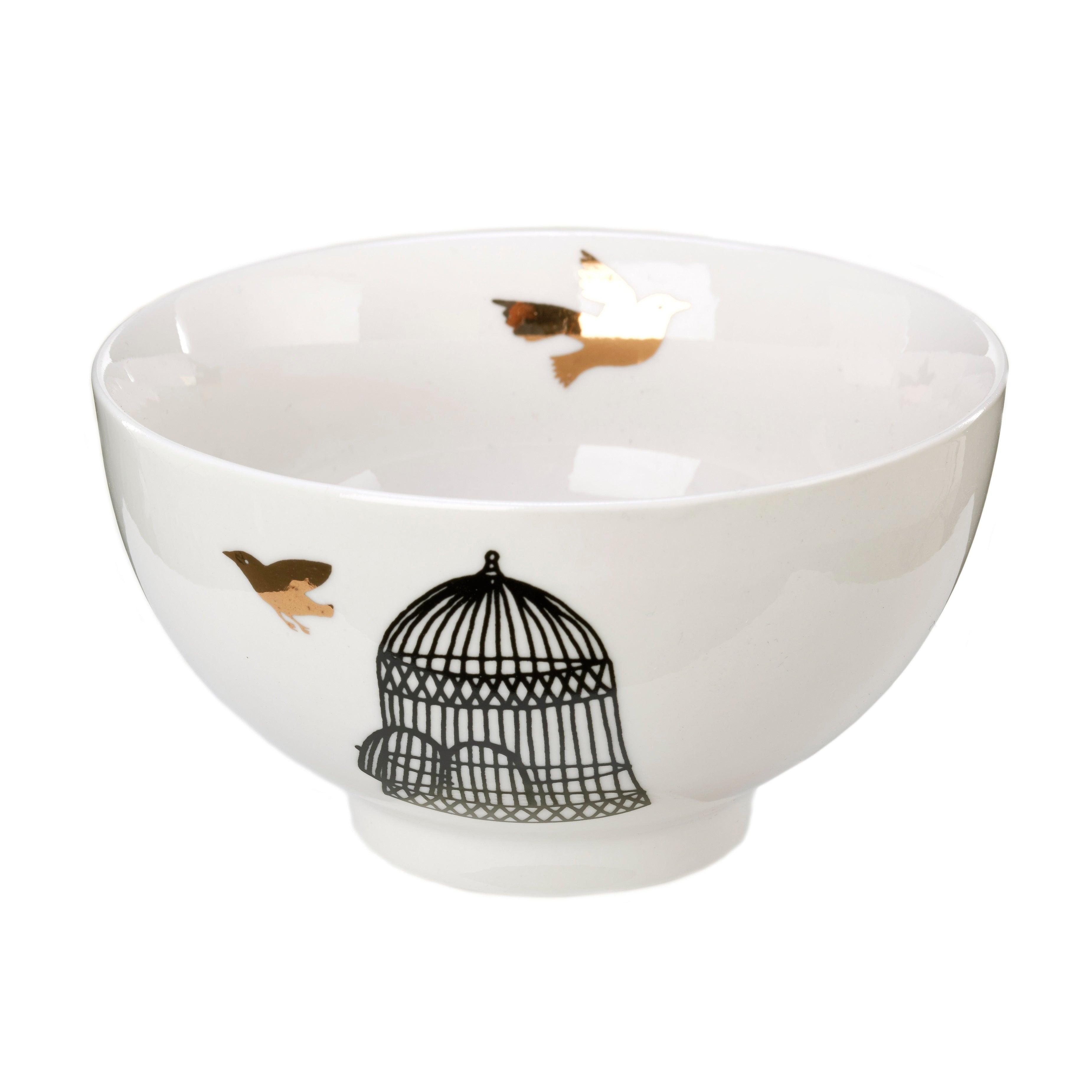 Zestaw misek na przekąski FREEDOM BIRDS biała porcelana Pols Potten    Eye on Design