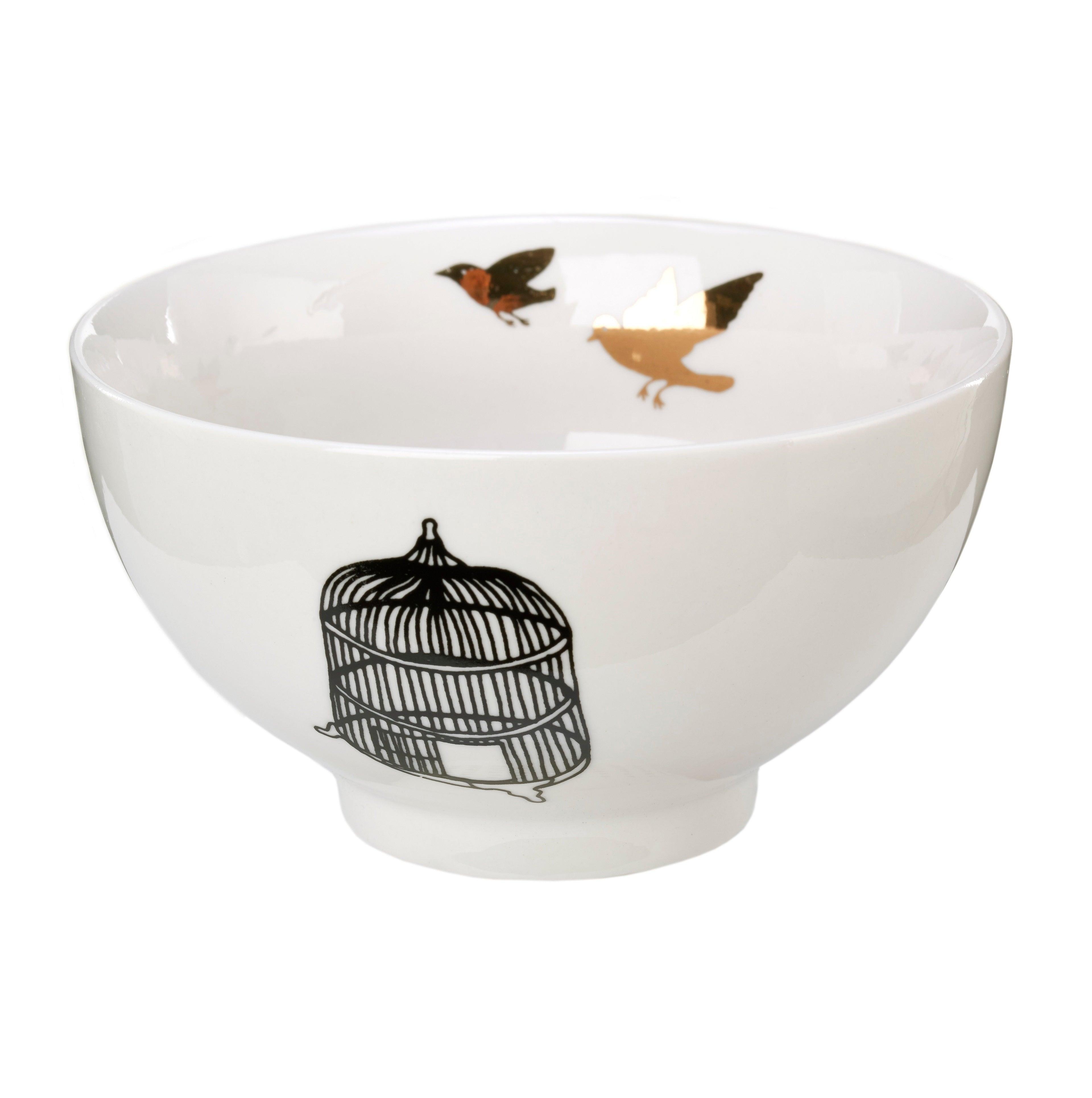 Zestaw misek na przekąski FREEDOM BIRDS biała porcelana Pols Potten    Eye on Design