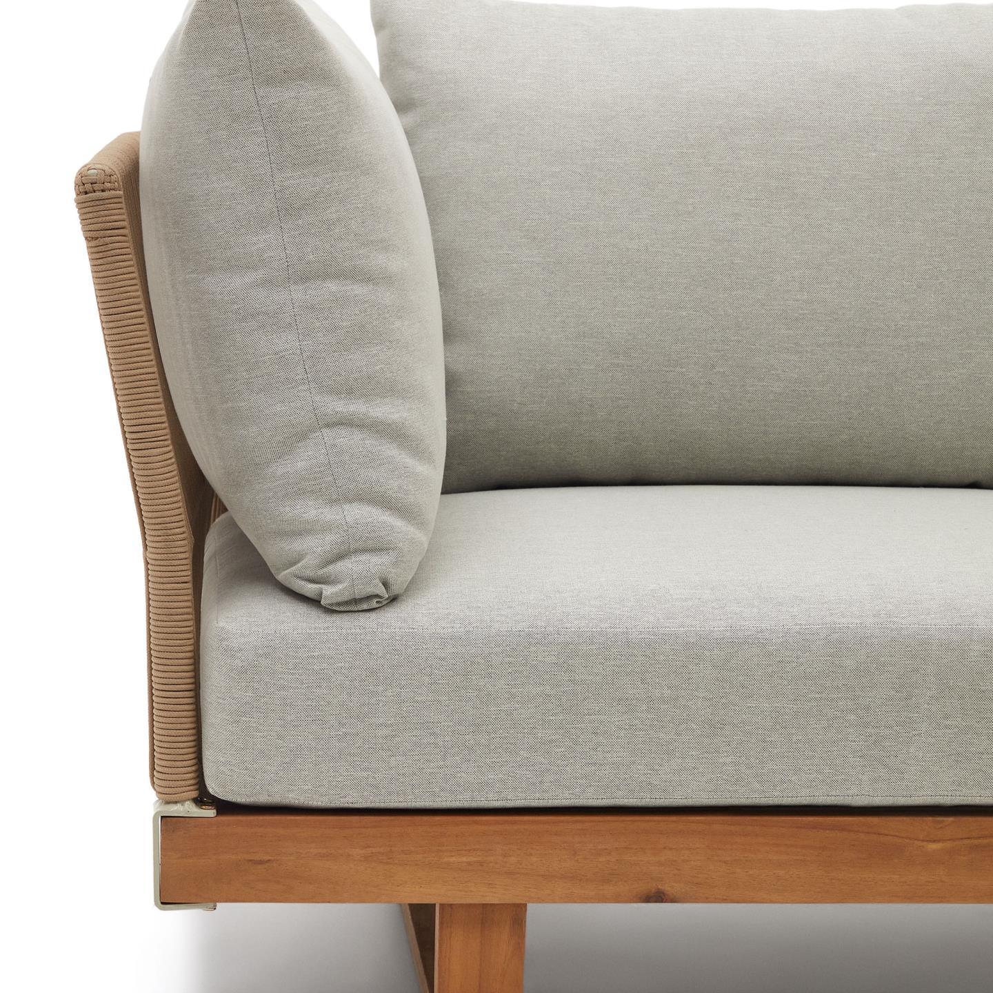 Zestaw zewnętrzny sofa i stolik kawowy RACO lite drewno akacjowe La Forma    Eye on Design
