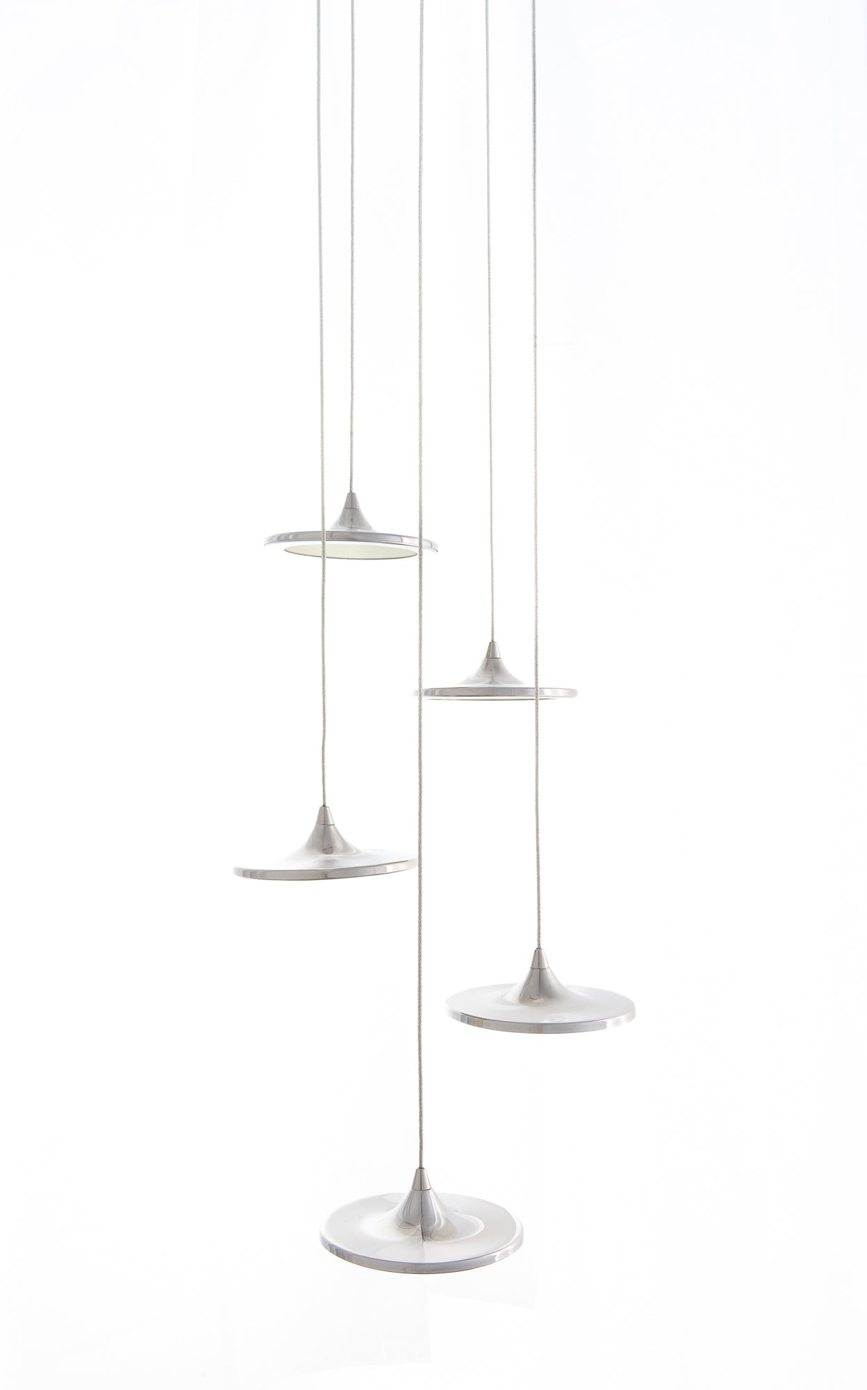 Zestaw lamp wiszących LUNA inox