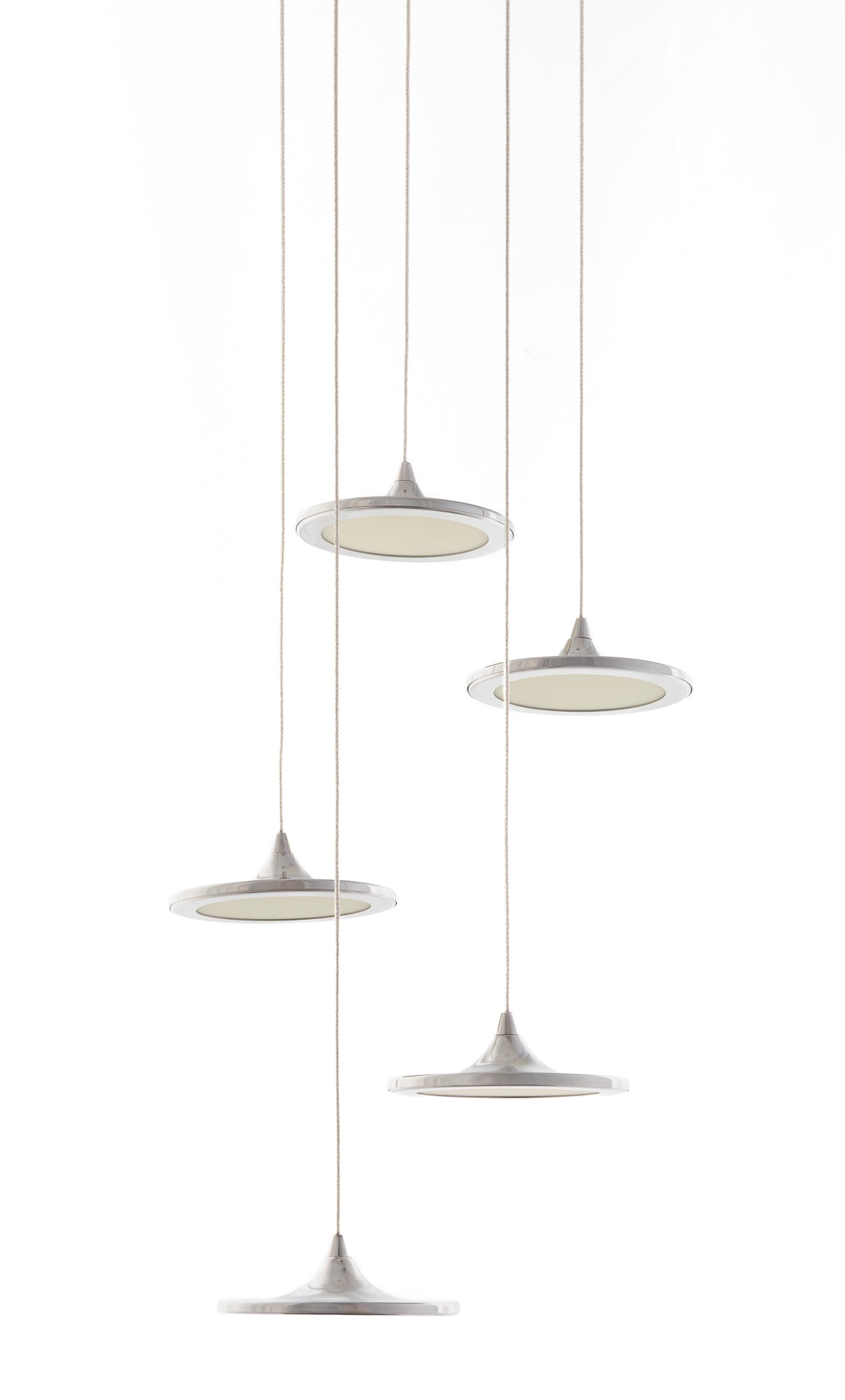 Zestaw lamp wiszących LUNA inox