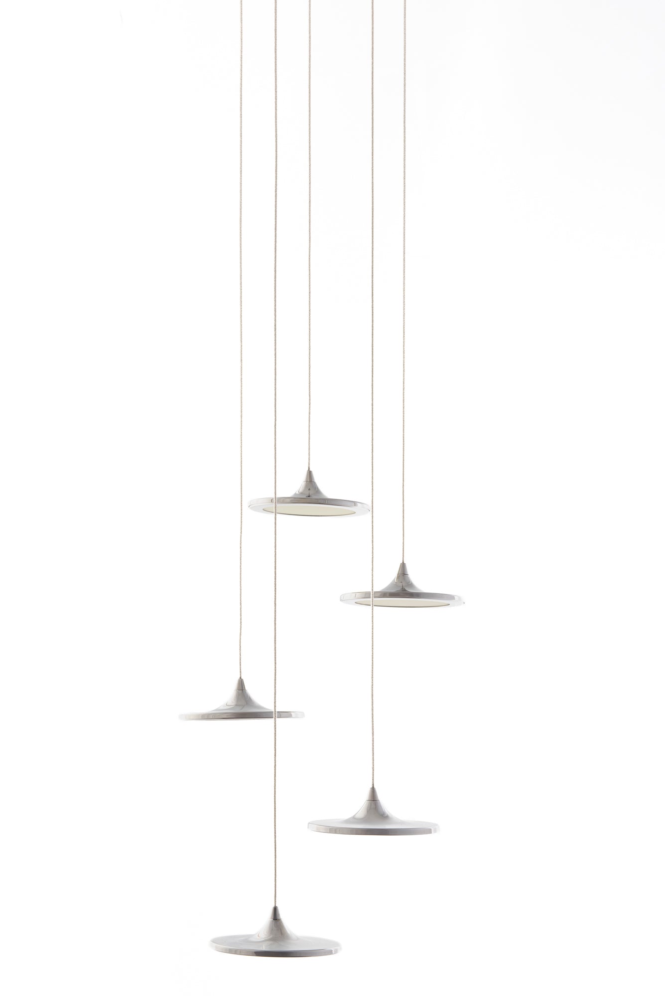 Zestaw lamp wiszących LUNA inox