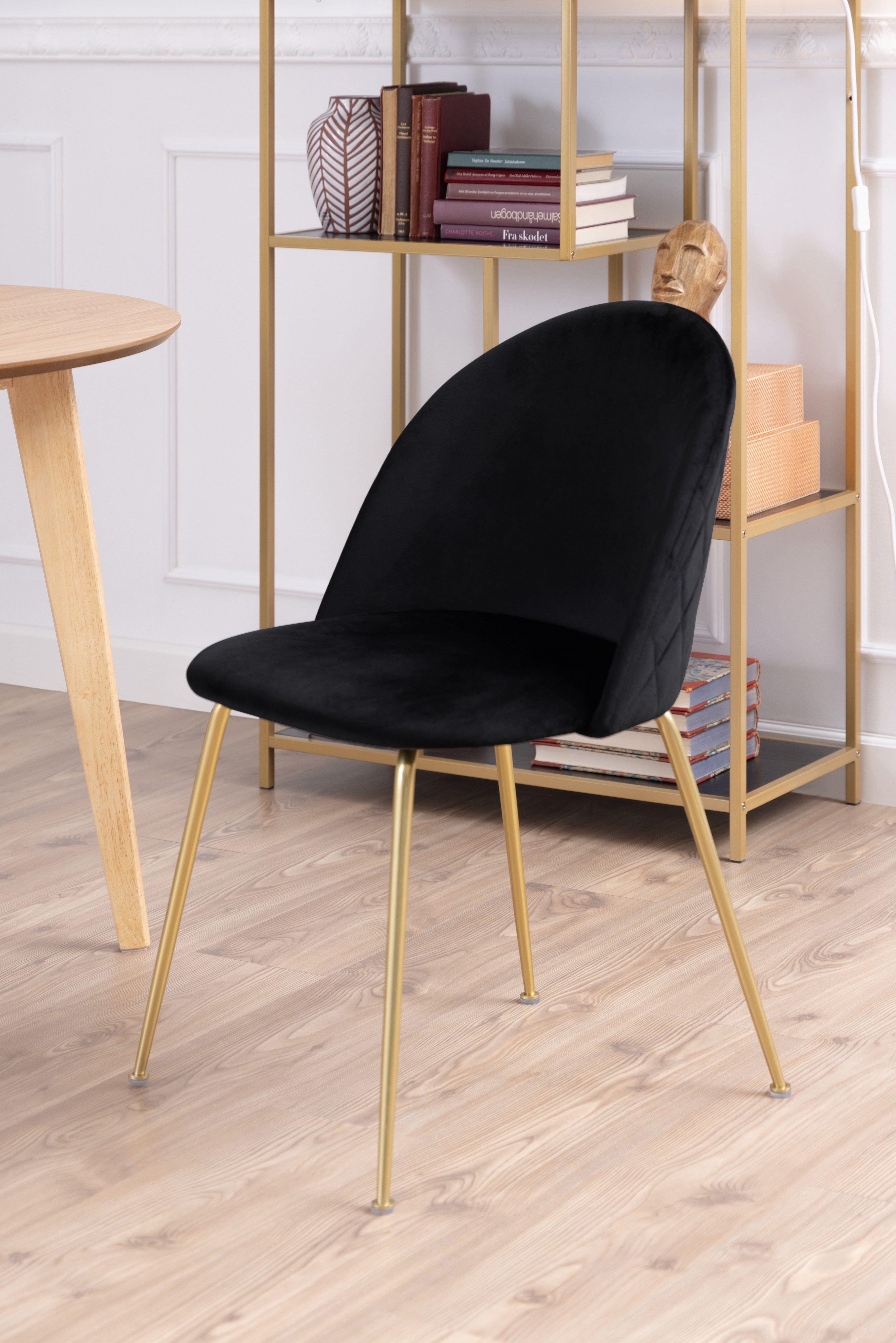 Krzesło VALENTIN czarny ze złotą podstawą Actona    Eye on Design
