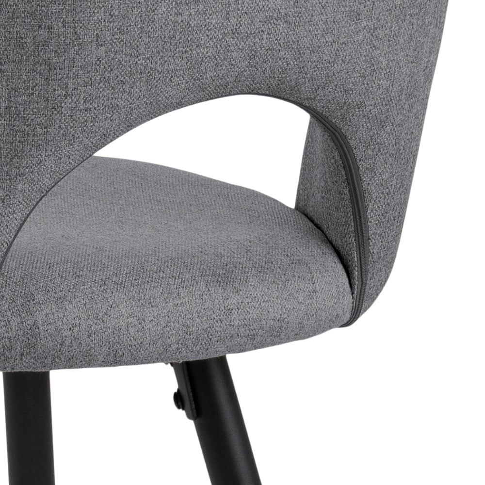 Krzesło barowe BERN jasnoszary z czarną podstawą Actona    Eye on Design