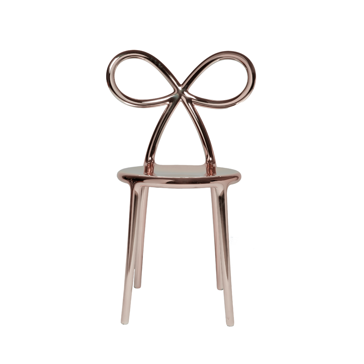 Zestaw krzeseł RIBBON różowy metal Qeeboo    Eye on Design