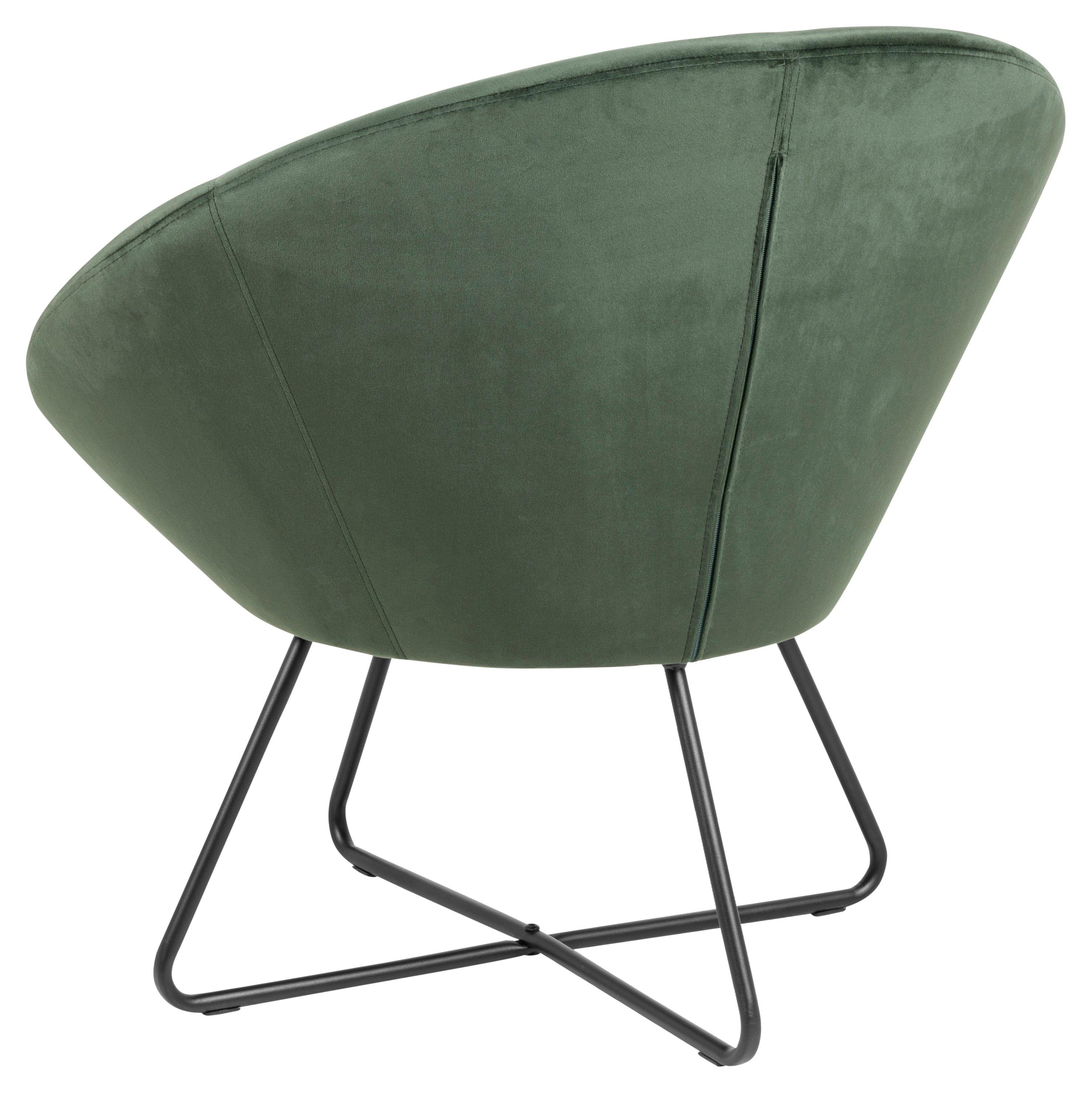 Fotel FELIX zielony z czarną podstawą Actona    Eye on Design