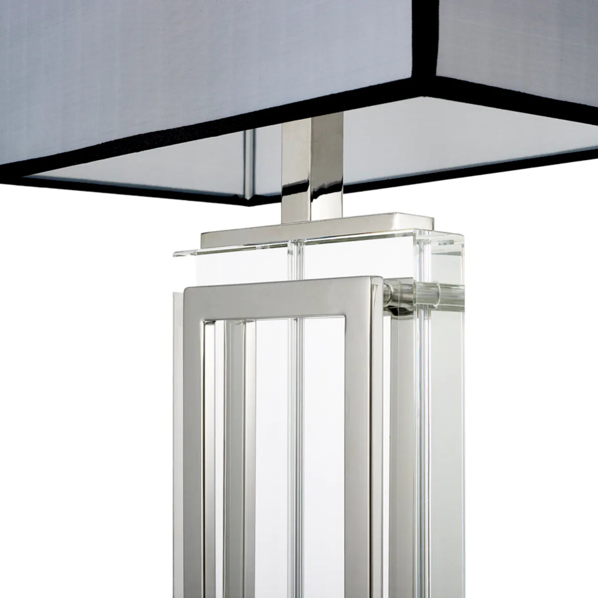 Lampa stołowa ARLINGTON CRYSTAL szary ze srebrnym wykończeniem Eichholtz    Eye on Design