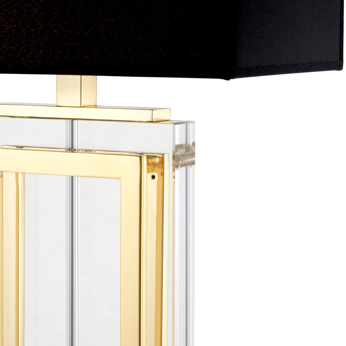 Lampa stołowa ARLINGTON CRYSTAL czarny ze złotym wykończeniem Eichholtz    Eye on Design
