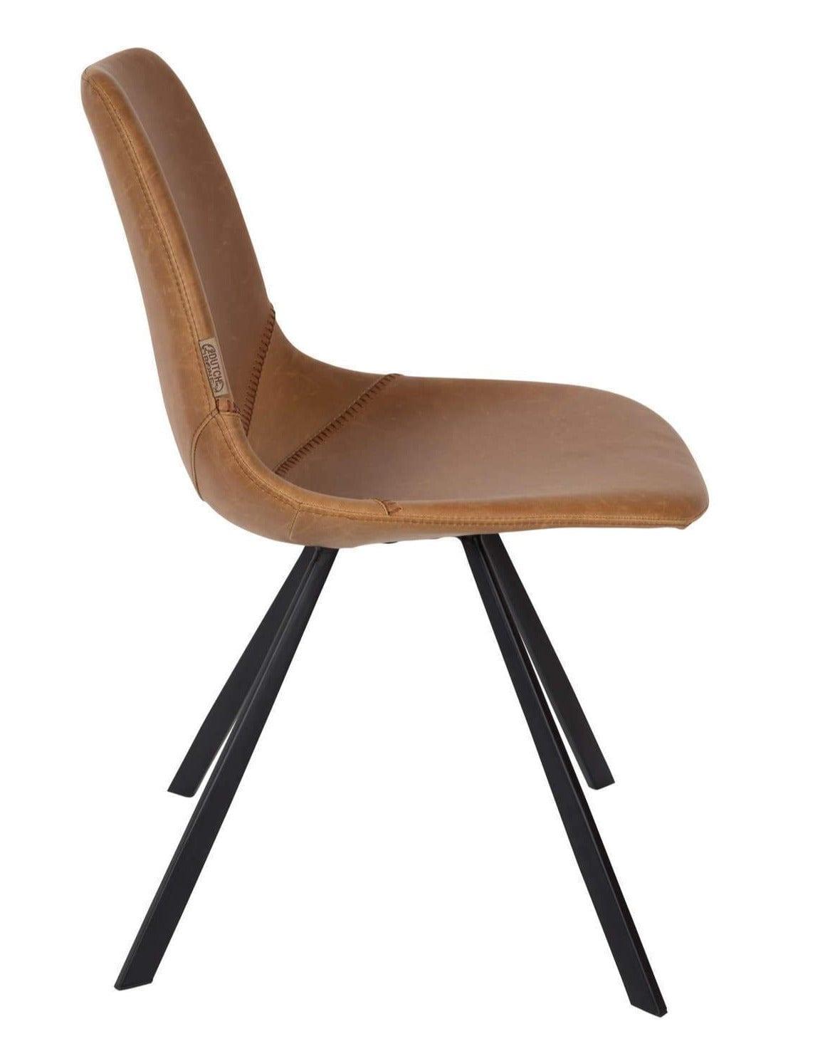 Krzesło FRANKY ekoskóra brązowy Dutchbone    Eye on Design