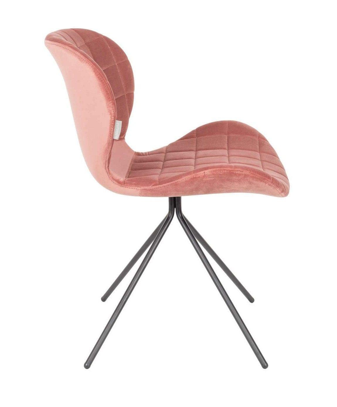 Krzesło OMG VELVET różowy - Eye on Design