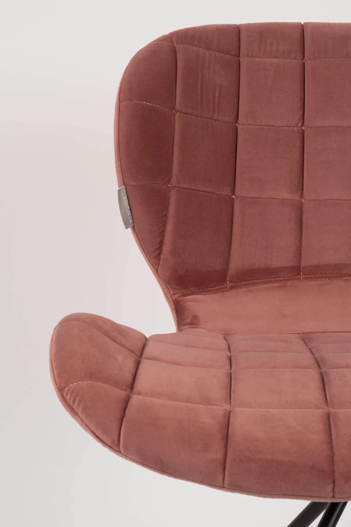 Krzesło OMG VELVET różowy - Eye on Design