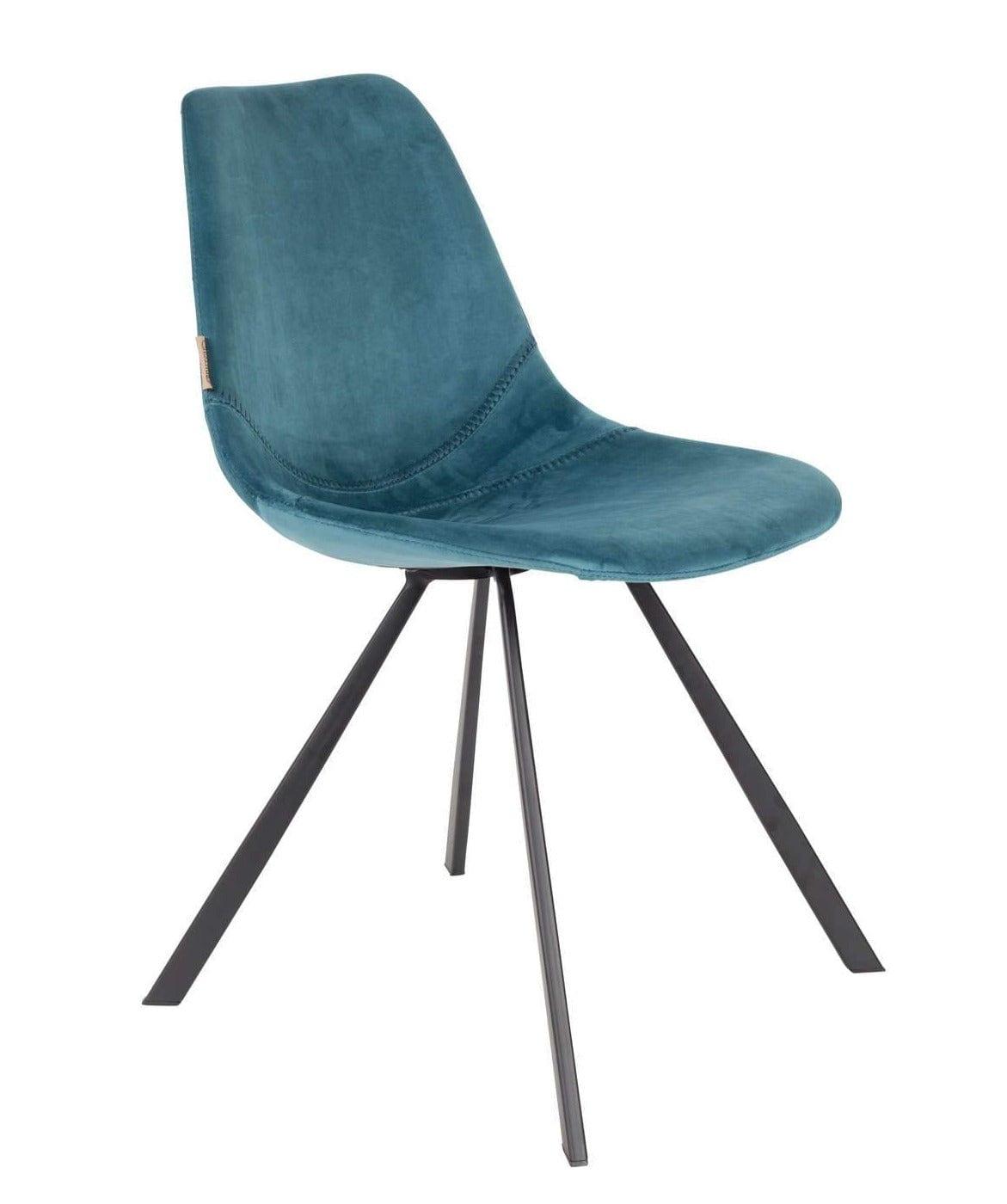 Krzesło FRANKY VELVET niebieski - Eye on Design