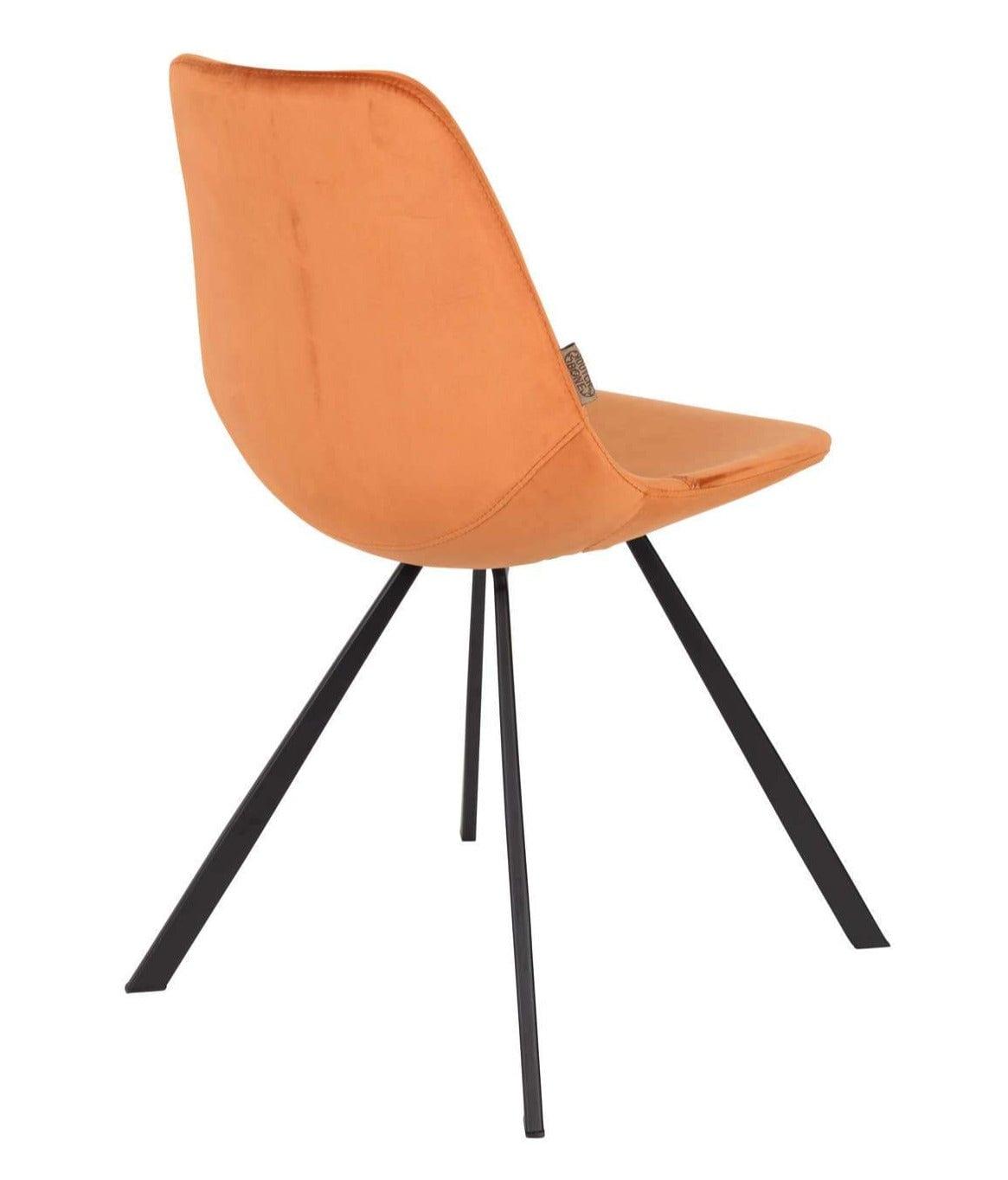 Krzesło FRANKY VELVET pomarańczowy - Eye on Design