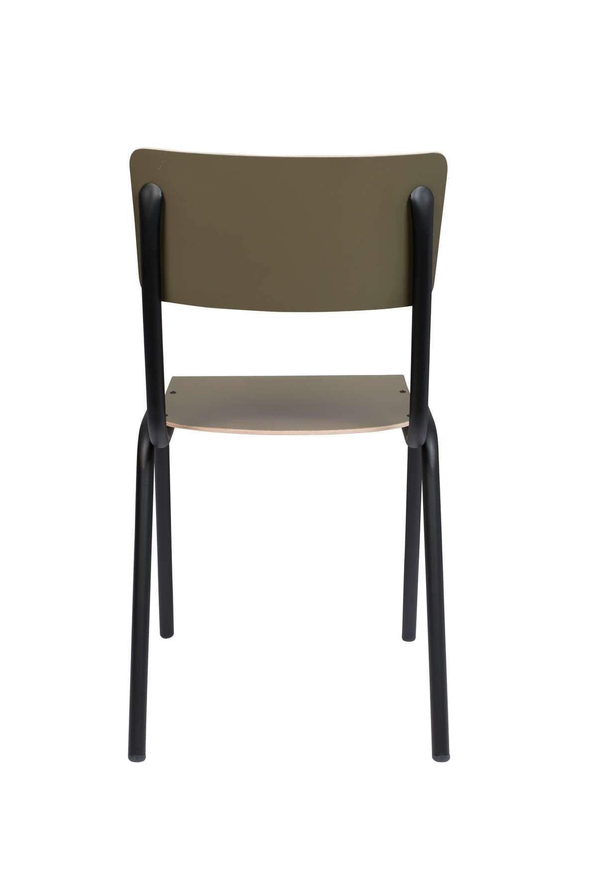 Krzesło BACK TO SCHOOL oliwkowy, Zuiver, Eye on Design