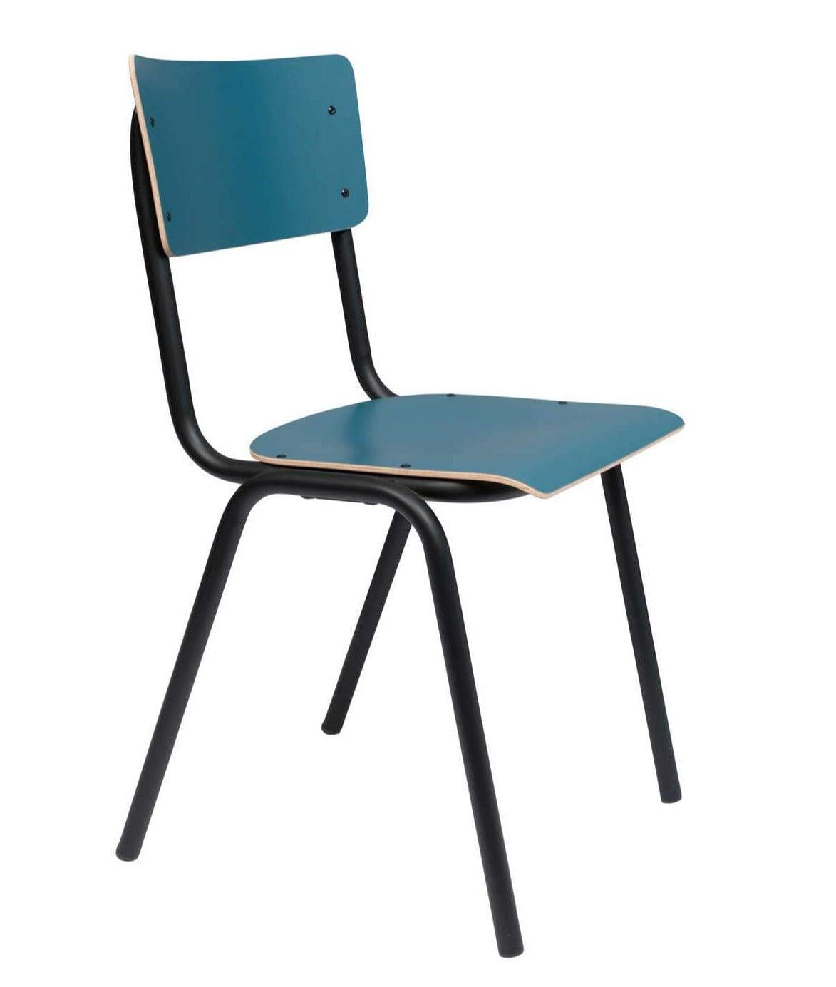 Krzesło BACK TO SCHOOL niebieski, Zuiver, Eye on Design