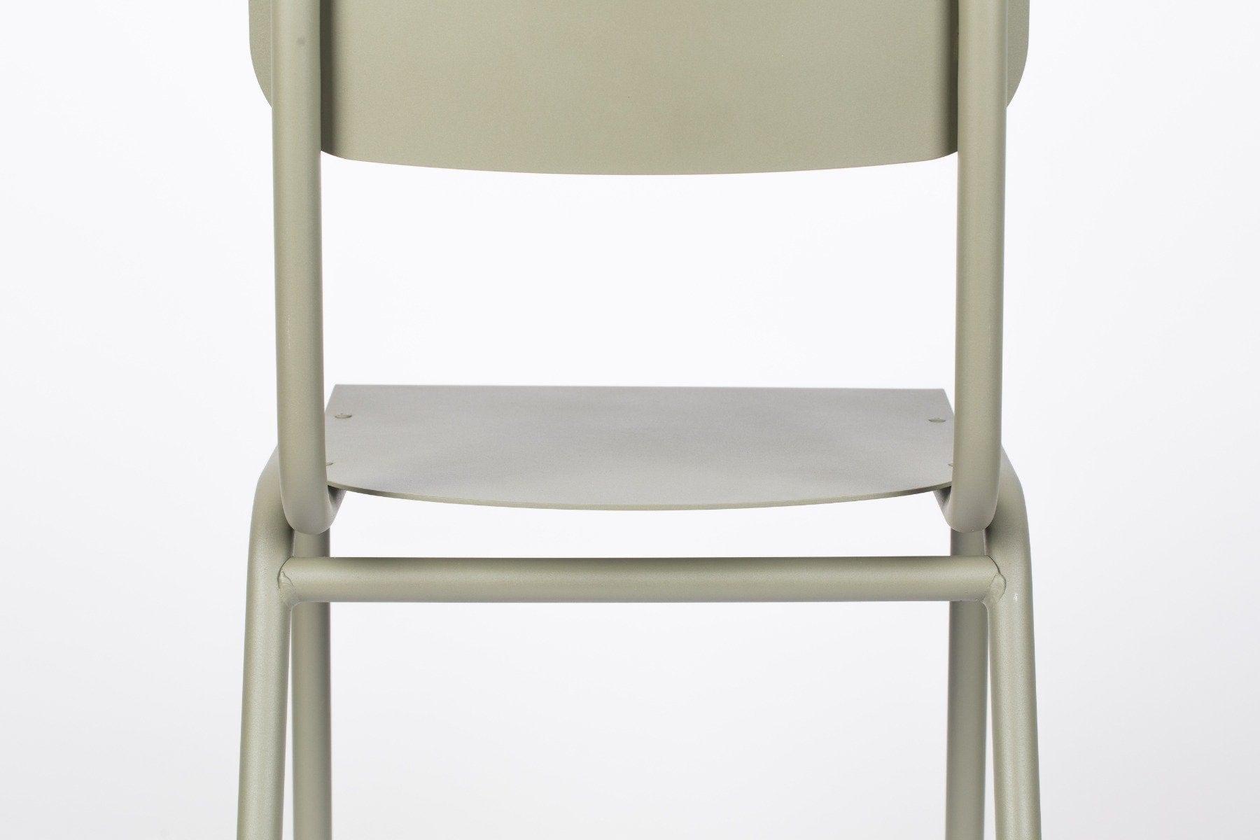 Krzesło zewnętrzne BACK TO SCHOOL oliwkowy, Zuiver, Eye on Design