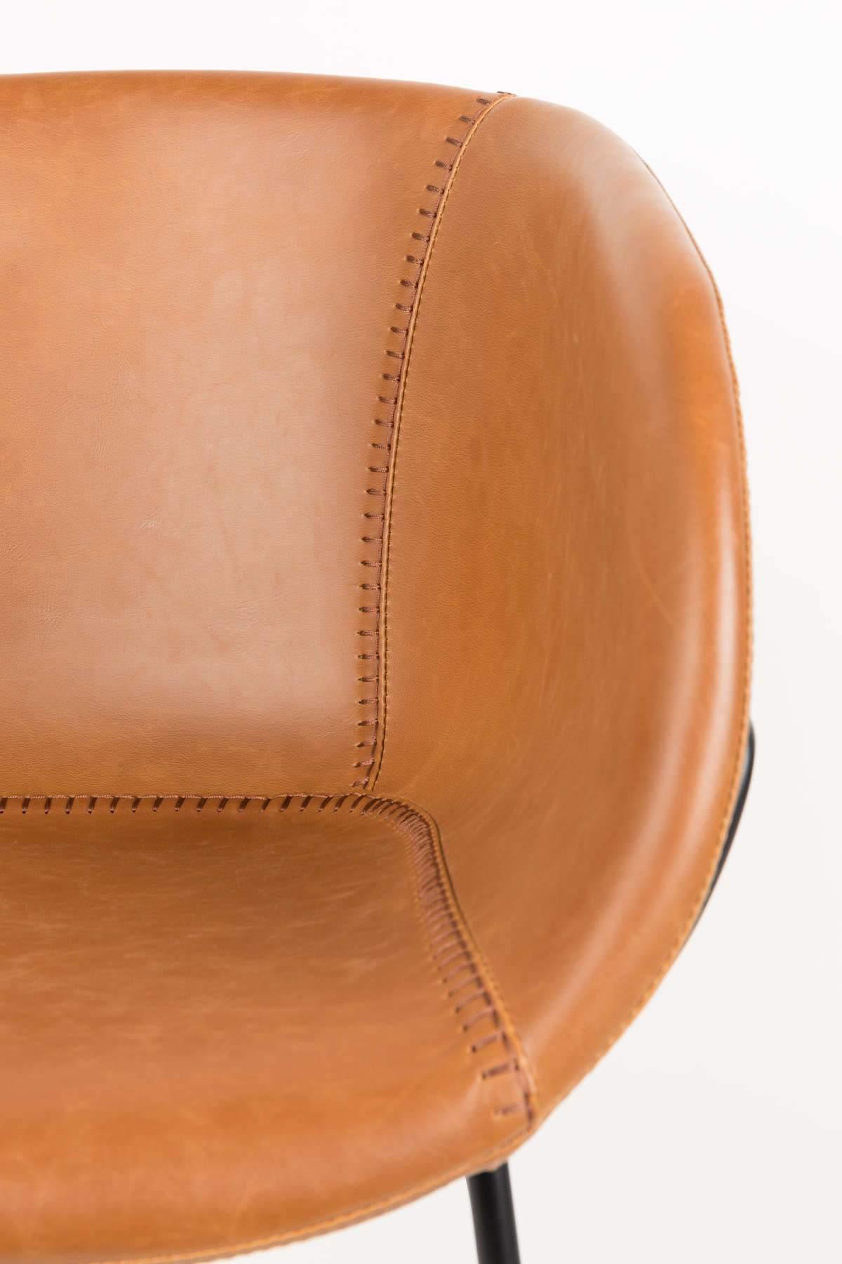 Fotel FESTON ekoskóra brązowy, Zuiver, Eye on Design
