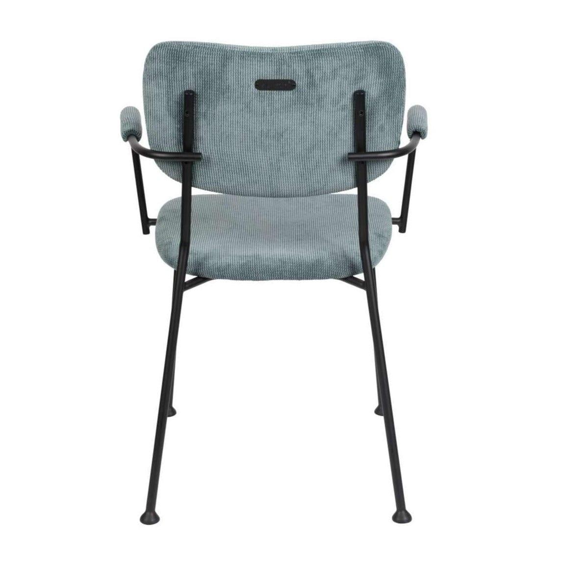Krzesło z podłokietnikami BENSON morski, Zuiver, Eye on Design