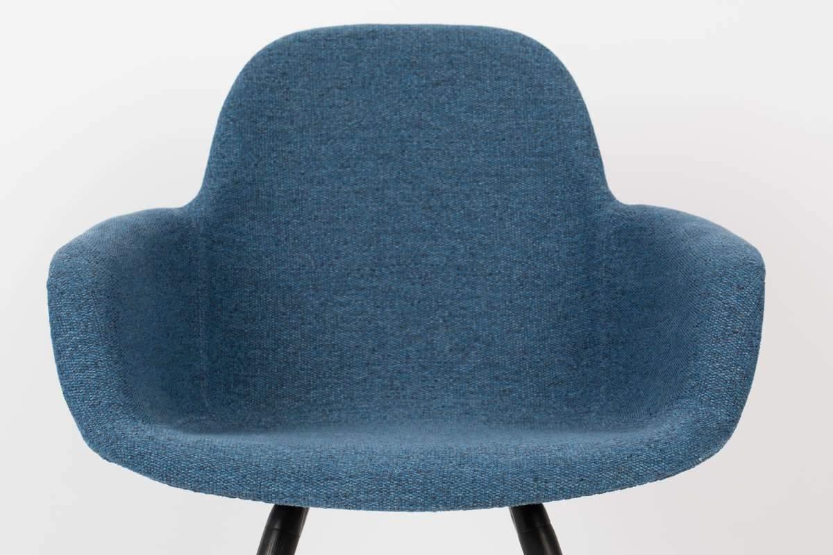 Krzesło z podłokietnikami ALBERT KUIP niebieski Zuiver    Eye on Design