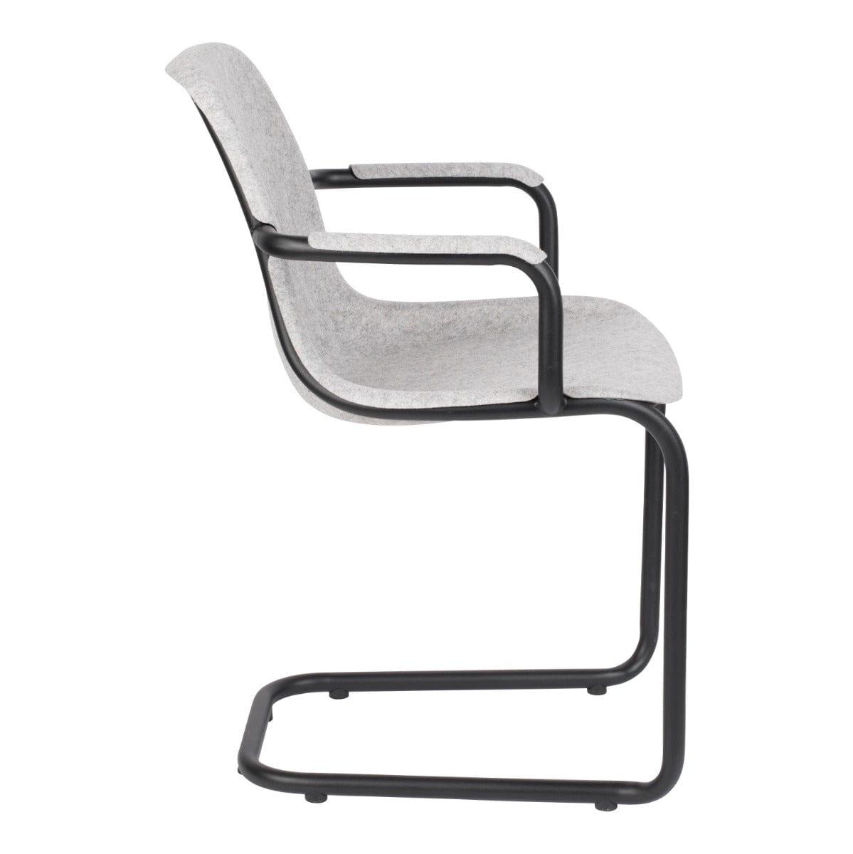 Krzesło z podłokietnikami THIRSTY popielato-szary Zuiver    Eye on Design