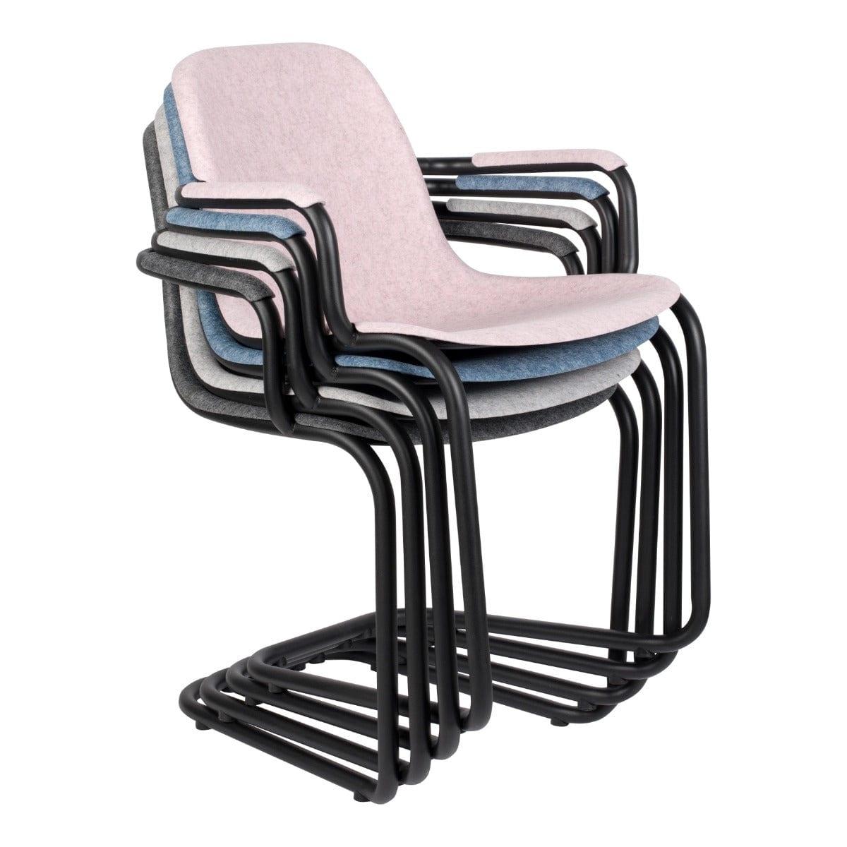 Krzesło z podłokietnikami THIRSTY grafitowy, Zuiver, Eye on Design