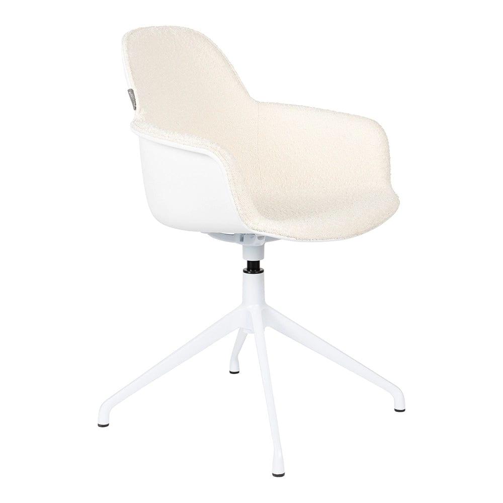 Krzesło z podłokietnikami obrotowe ALBERT KUIP biały Zuiver    Eye on Design
