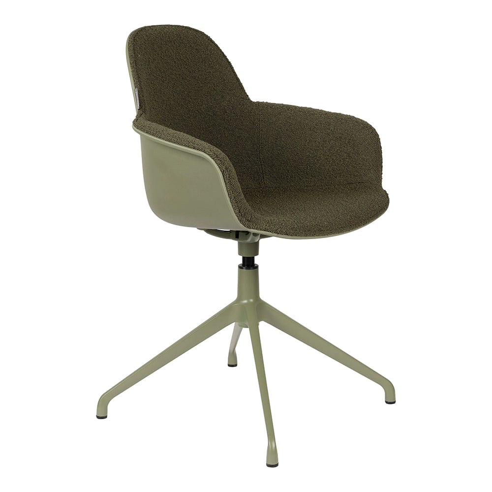 Krzesło z podłokietnikami obrotowe ALBERT KUIP zielony, Zuiver, Eye on Design