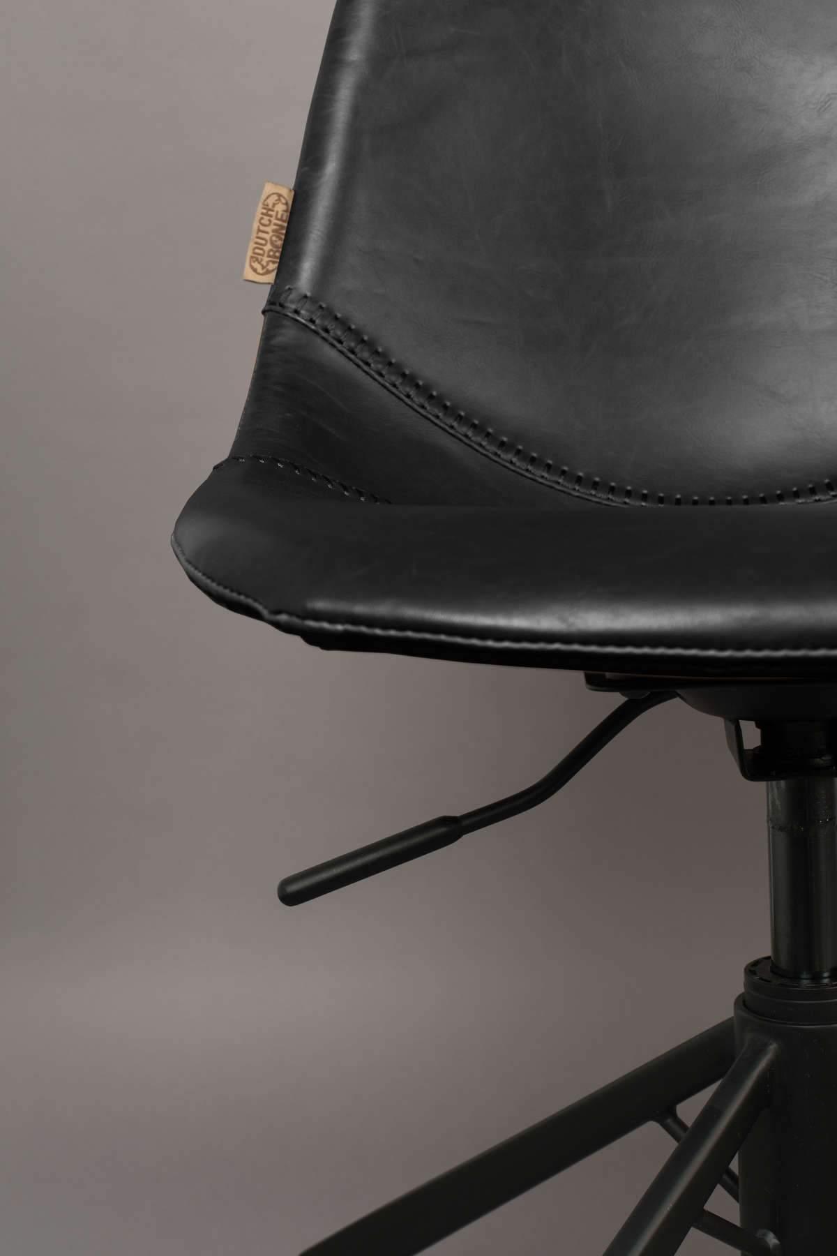 Krzesło biurowe FRANKY ekoskóra czarny Dutchbone    Eye on Design