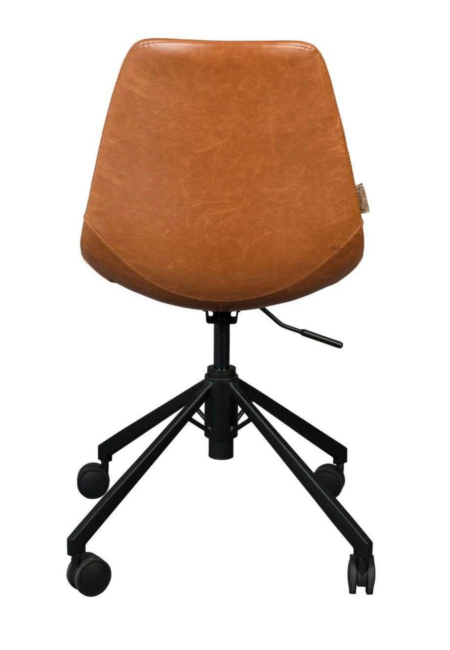 Krzesło biurowe FRANKY ekoskóra brązowy - Eye on Design
