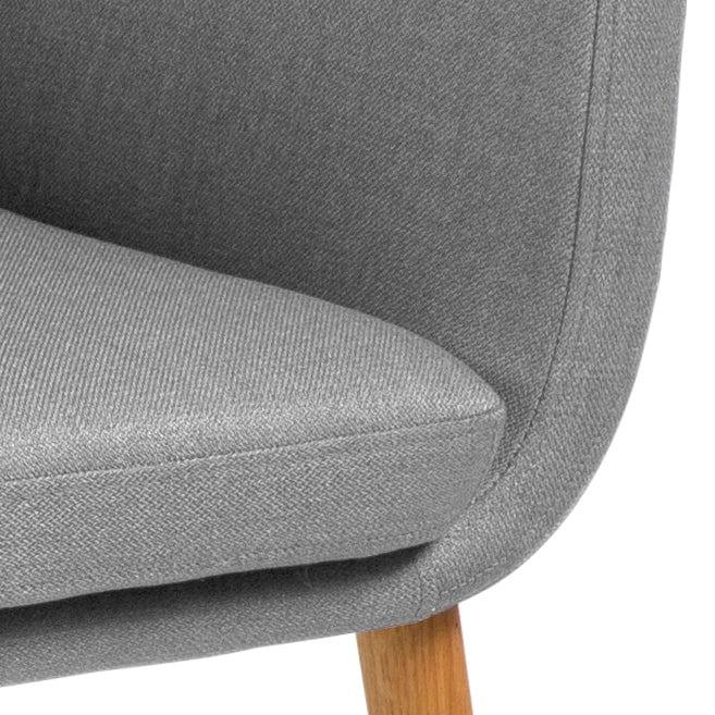 Krzesło MILAS jasnoszary z drewnianą podstawą Actona    Eye on Design