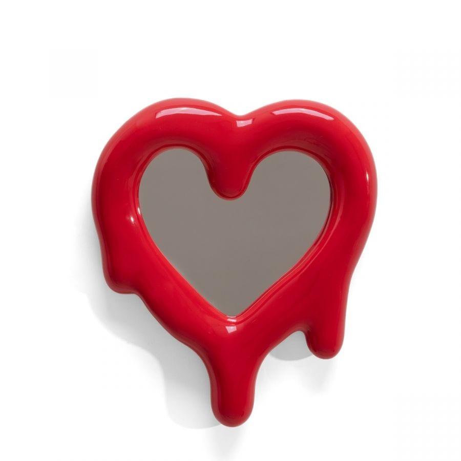 Lusterko i ramka na zdjęcia MELTED HEART czerwony Seletti    Eye on Design